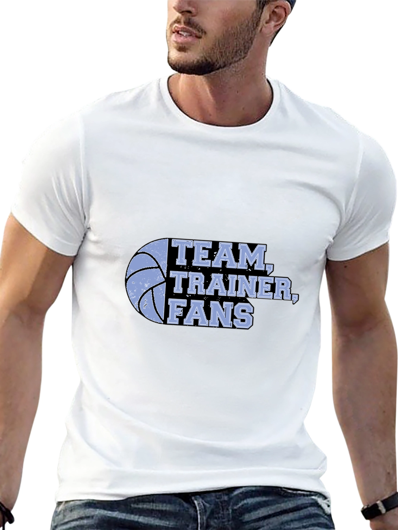 Team Trainer Fans Black Graphic Tee