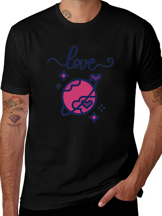Love Planet Graphic T-Shirt - Trendy Casual Tee