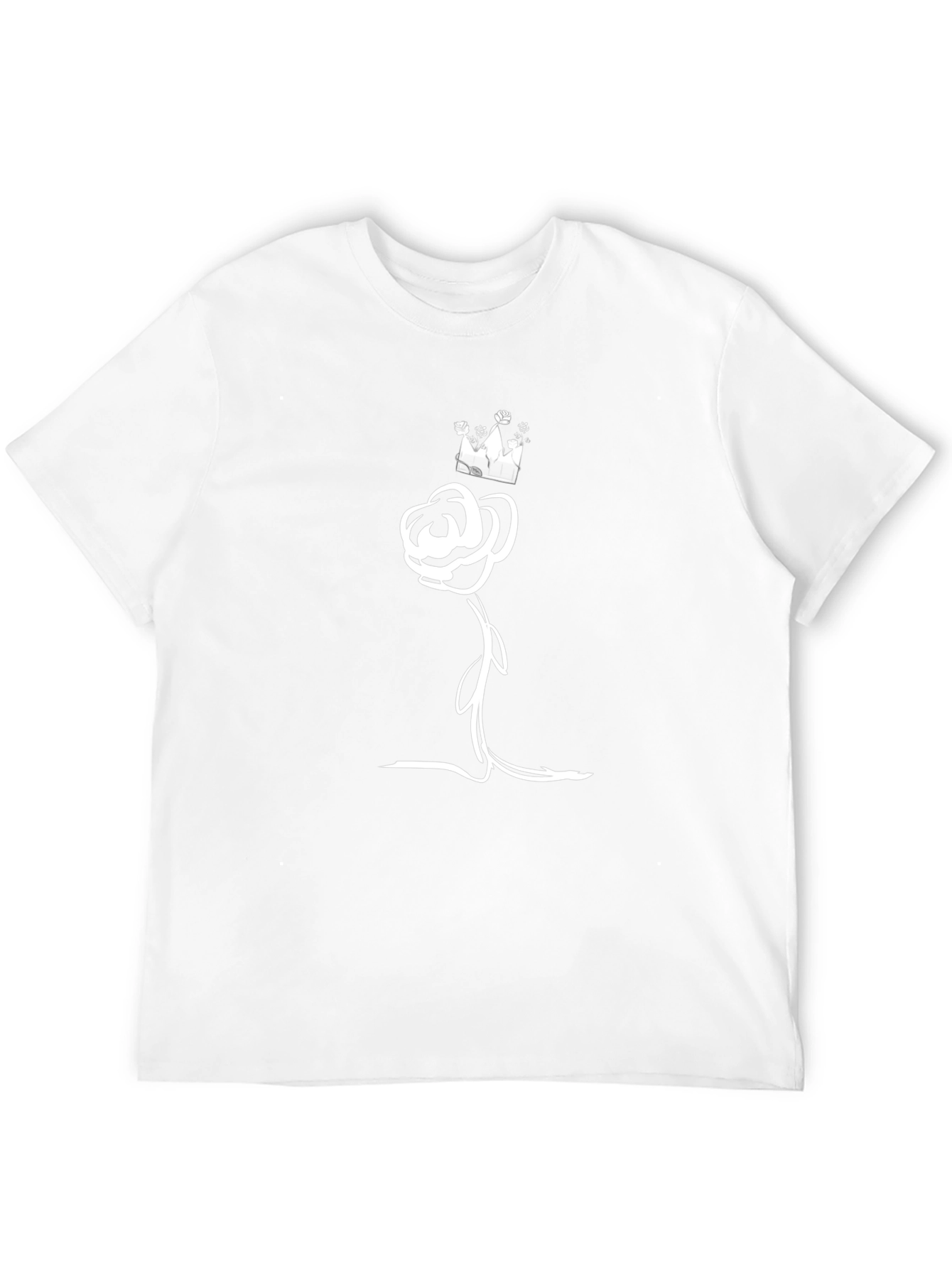 Rose and Crown Graphic Tee - Stylish Black T-Shirt