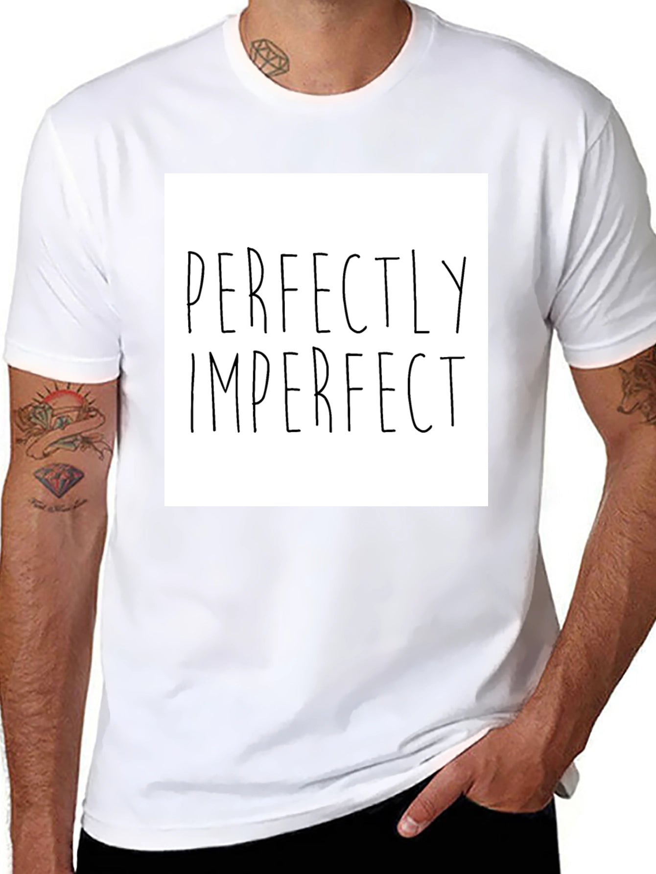 Perfectly Imperfect Graphic Tee - Black