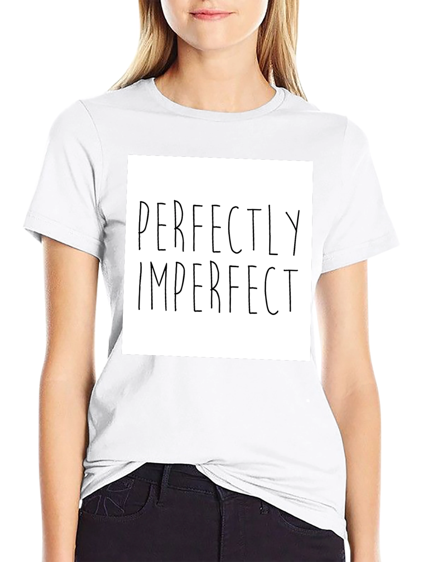 Perfectly Imperfect Graphic Tee - Black
