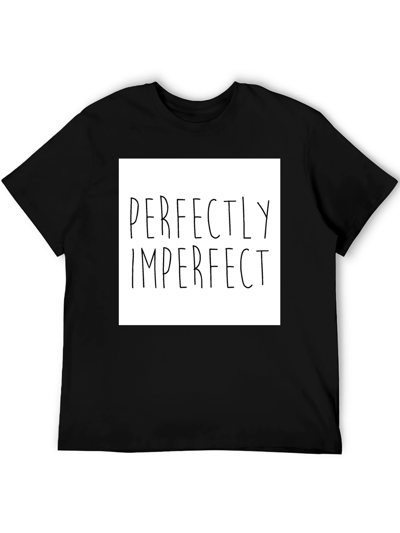 Perfectly Imperfect Graphic Tee - Black