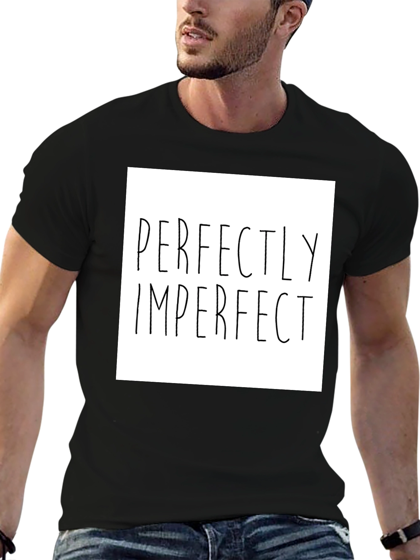 Perfectly Imperfect Graphic Tee - Black
