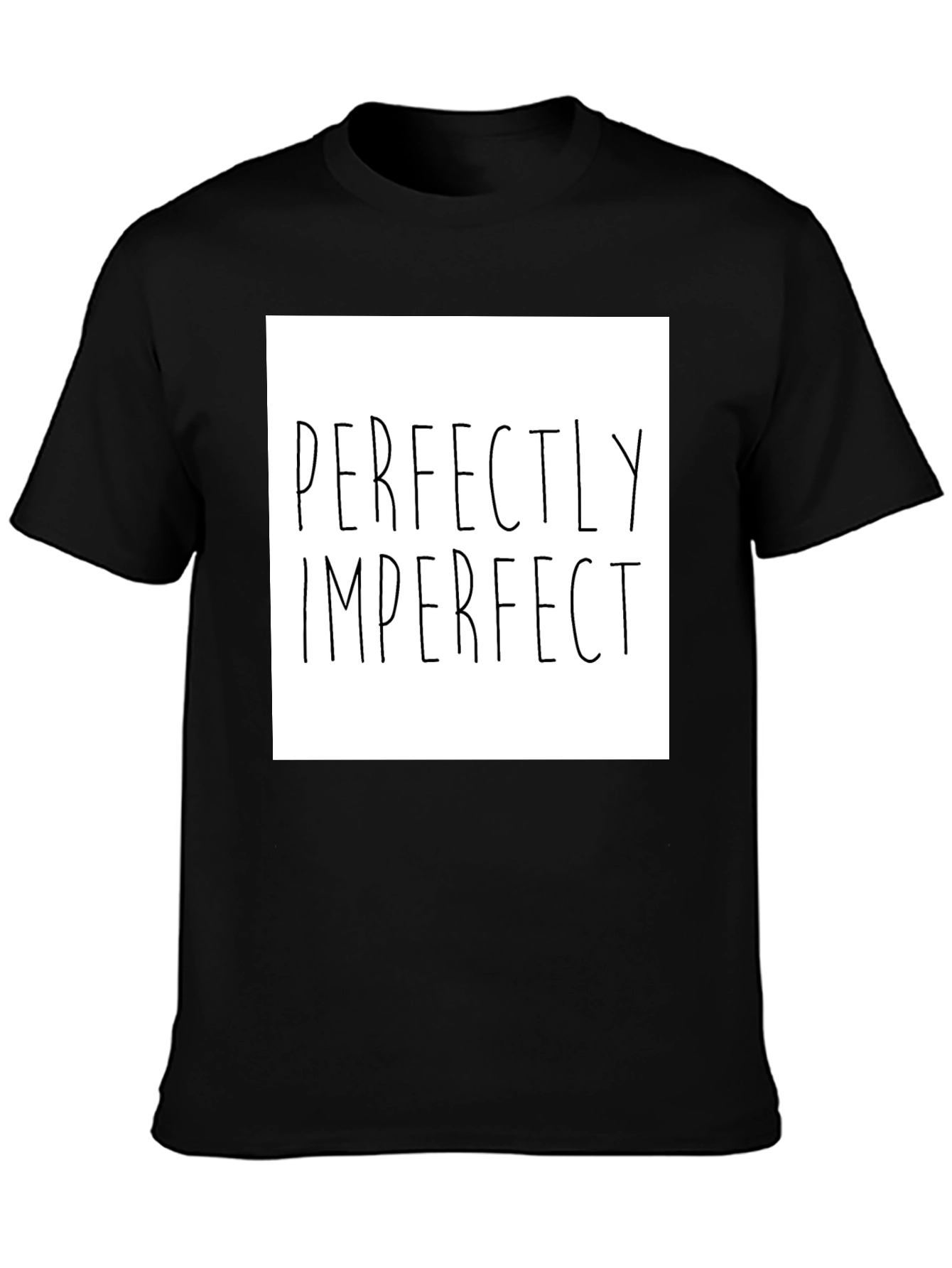 Perfectly Imperfect Graphic Tee - Black