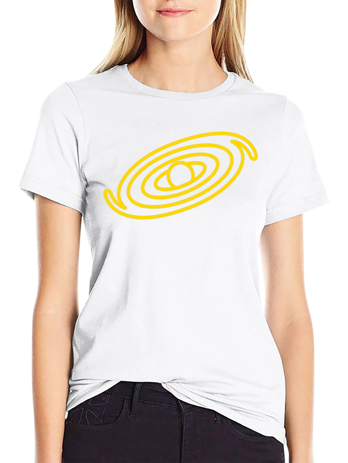 Galaxy Graphic Black Tee - Cosmic Style!