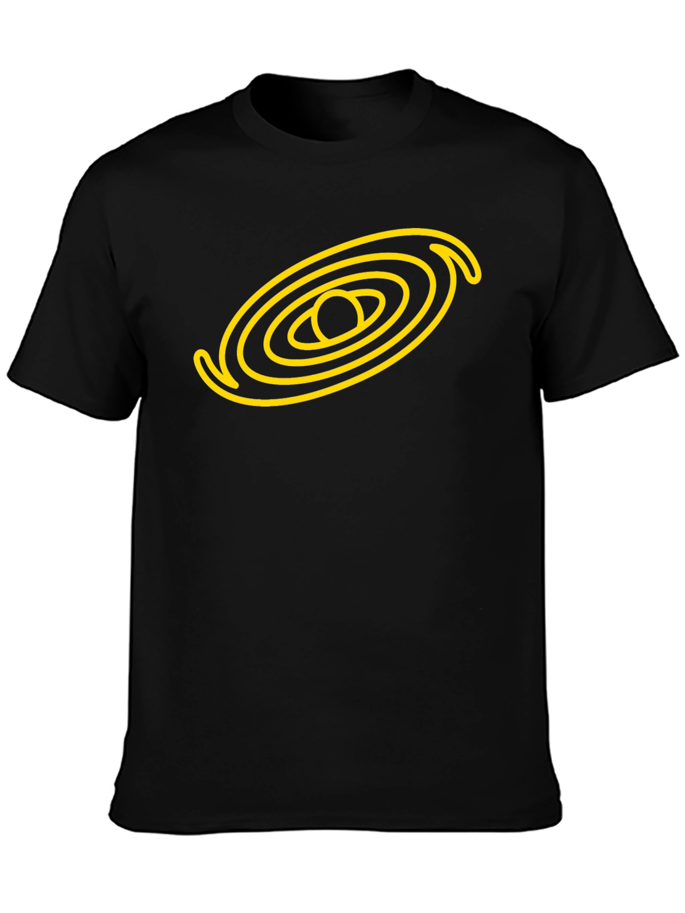 Galaxy Graphic Black Tee - Cosmic Style!
