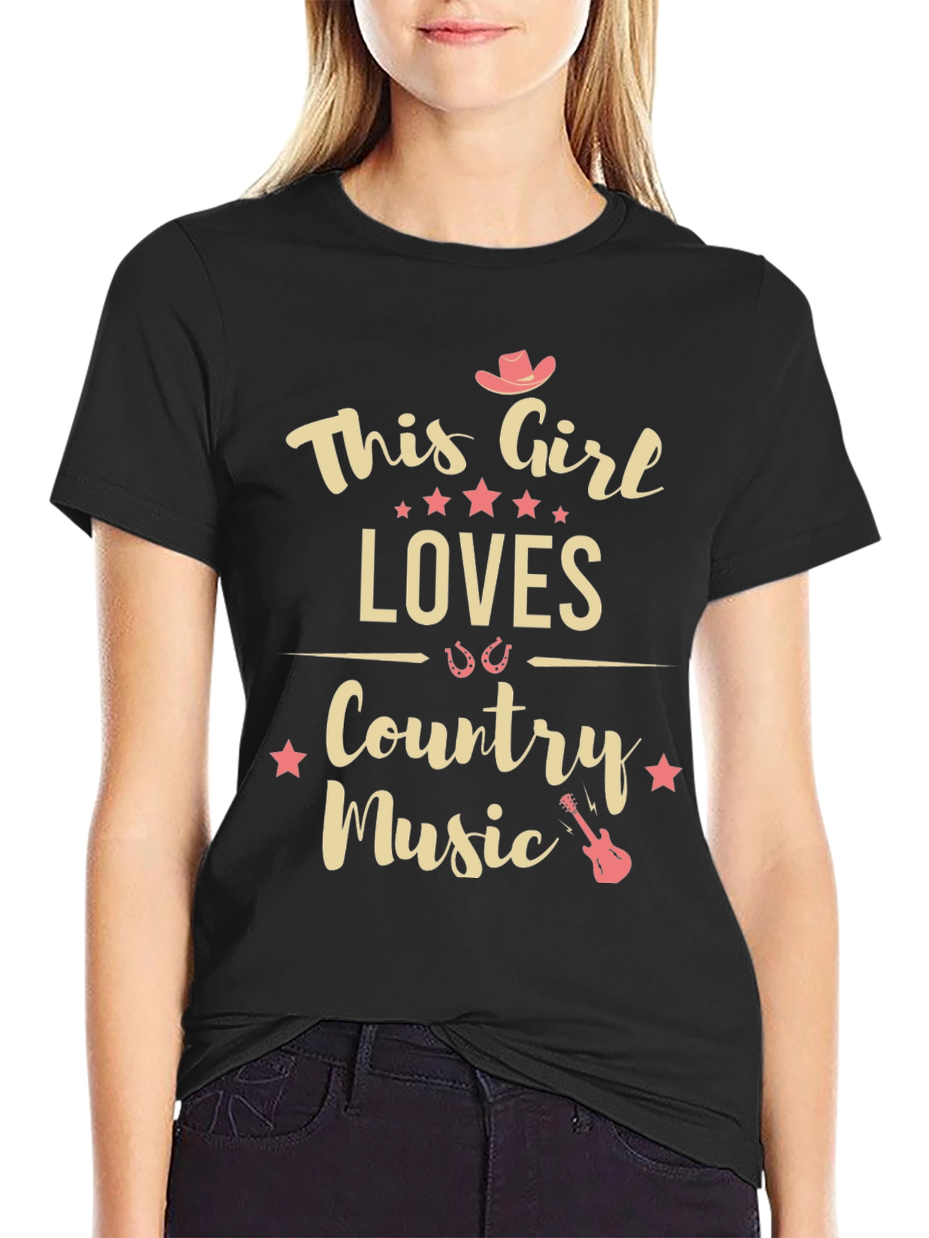 This Girl Loves Country Music Graphic Tee