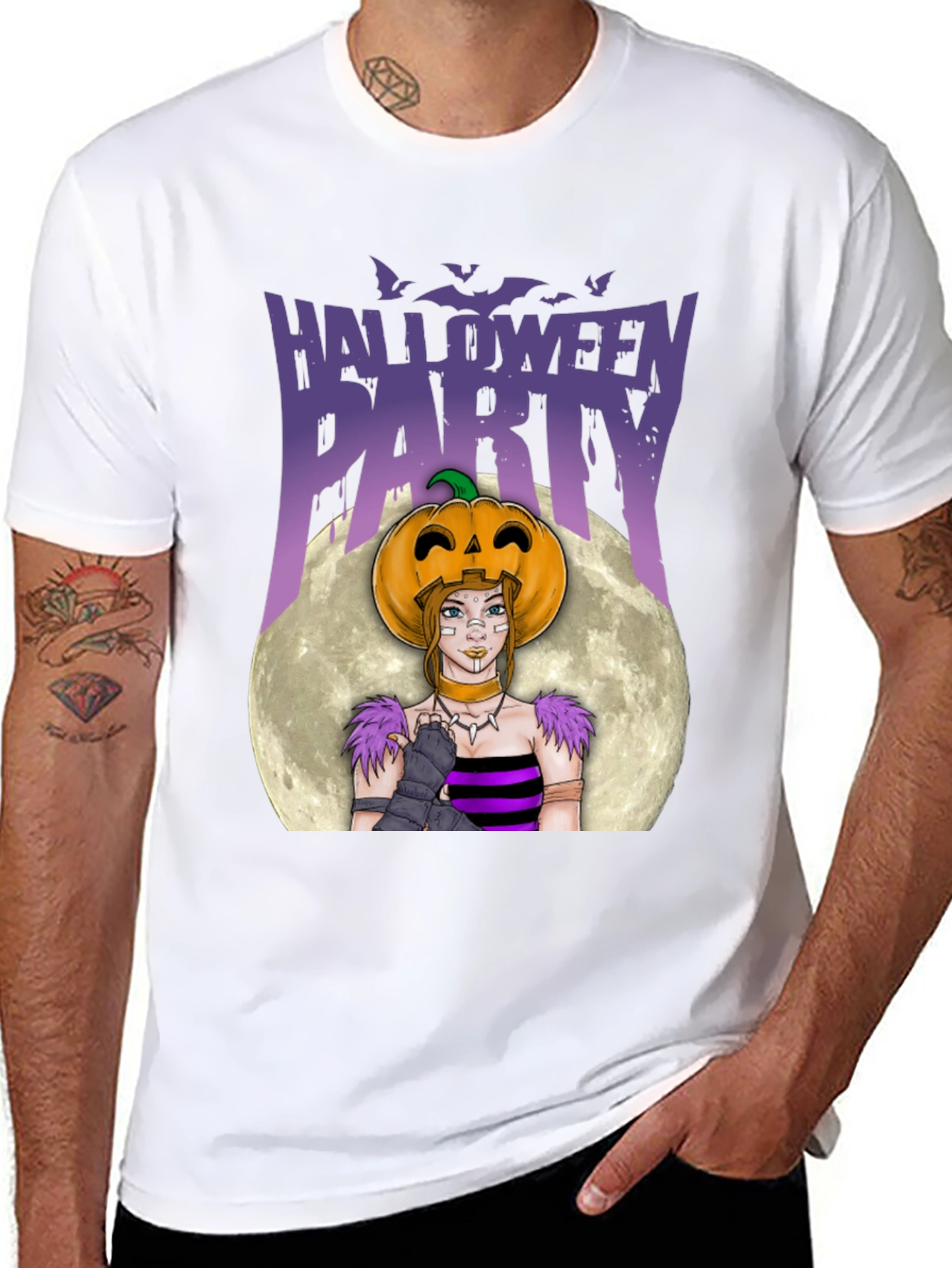 Halloween Party Graphic Tee - Pumpkin Costume