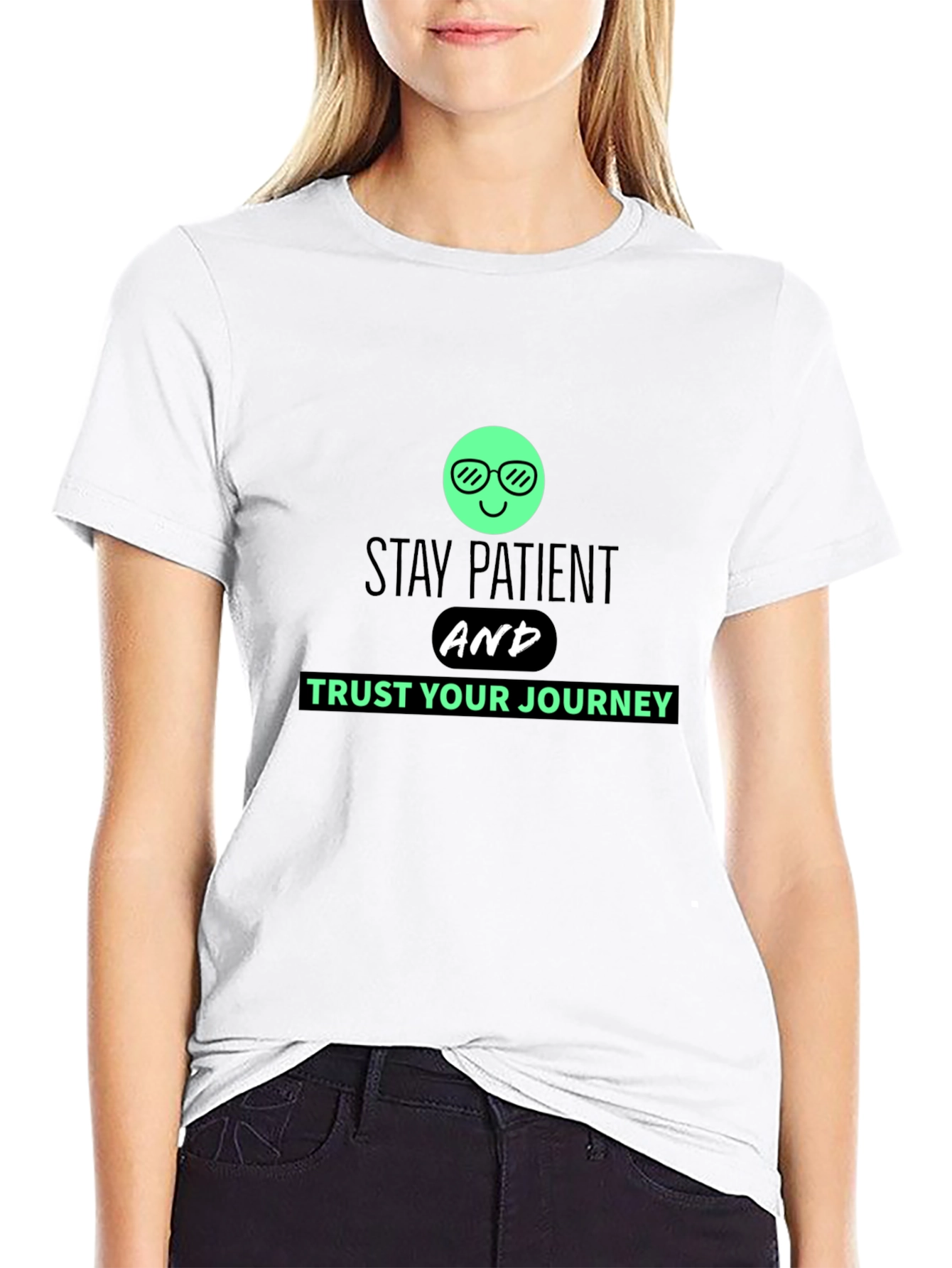 Stay Patient Trust Your Journey Black T-Shirt