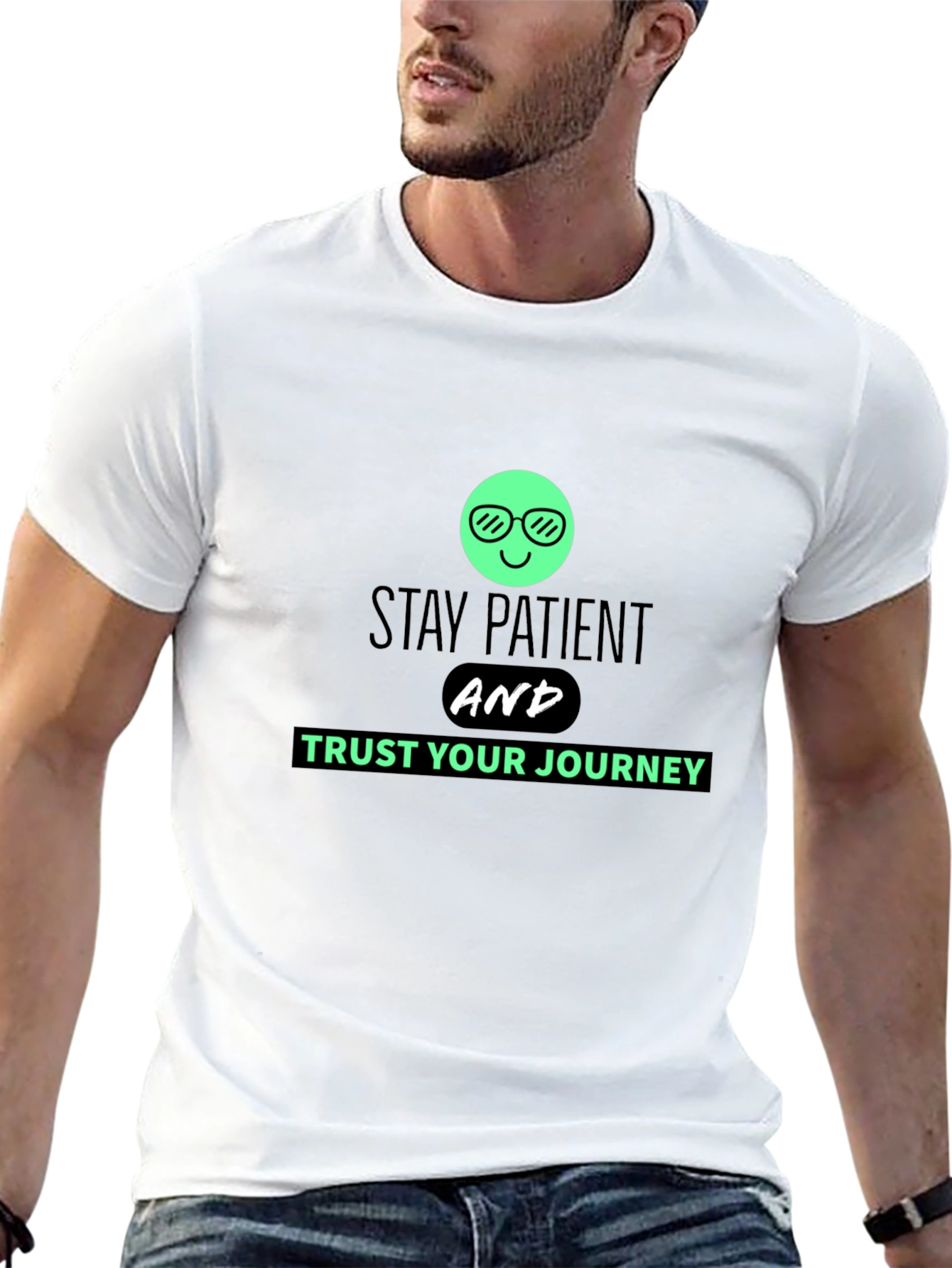 Stay Patient Trust Your Journey Black T-Shirt