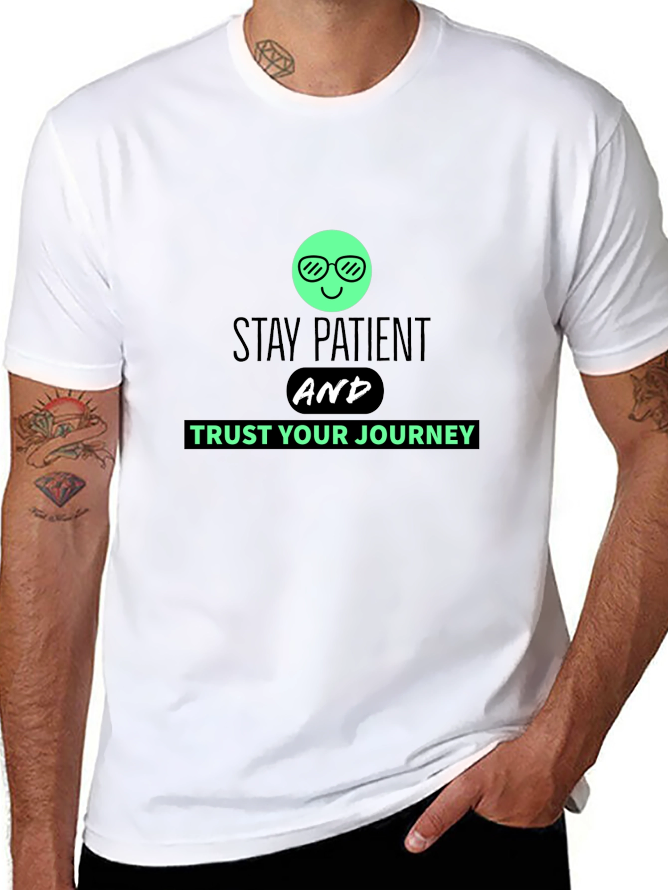 Stay Patient Trust Your Journey Black T-Shirt