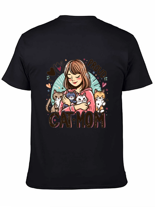 Proud Cat Mom T-Shirt - Adorable Pet Lover Design