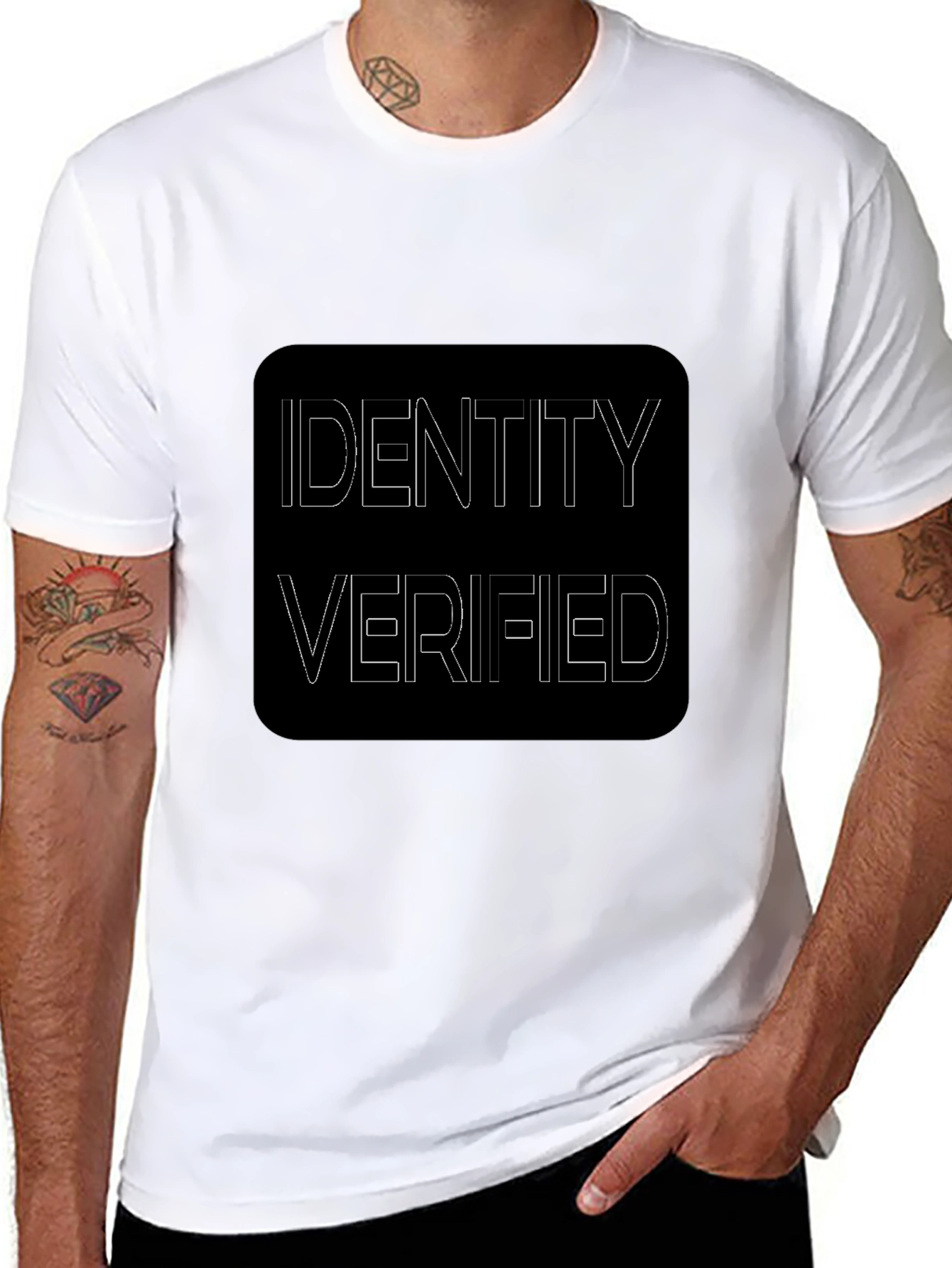 Identity Verified Black Graphic Tee