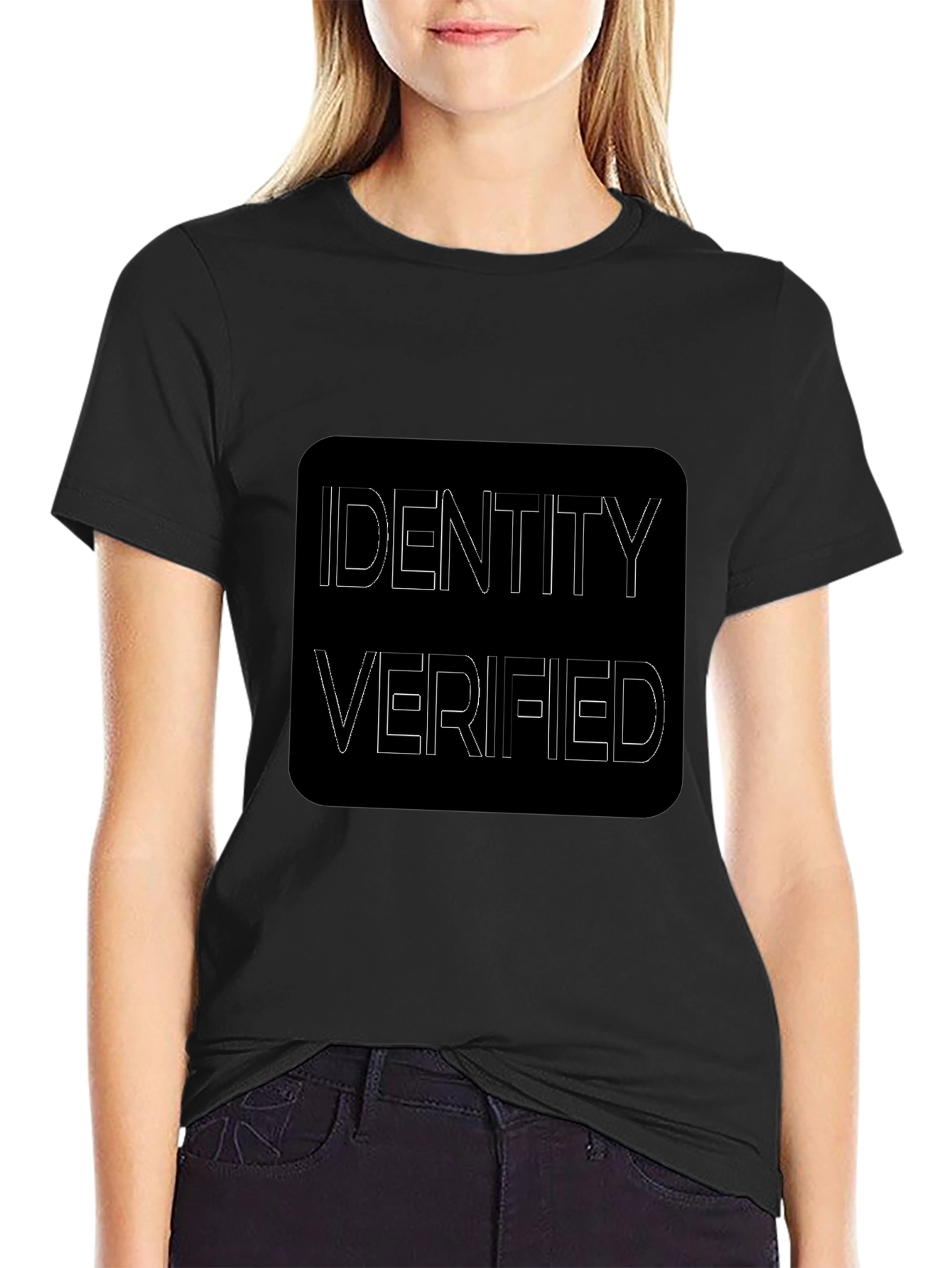 Identity Verified Black Graphic Tee