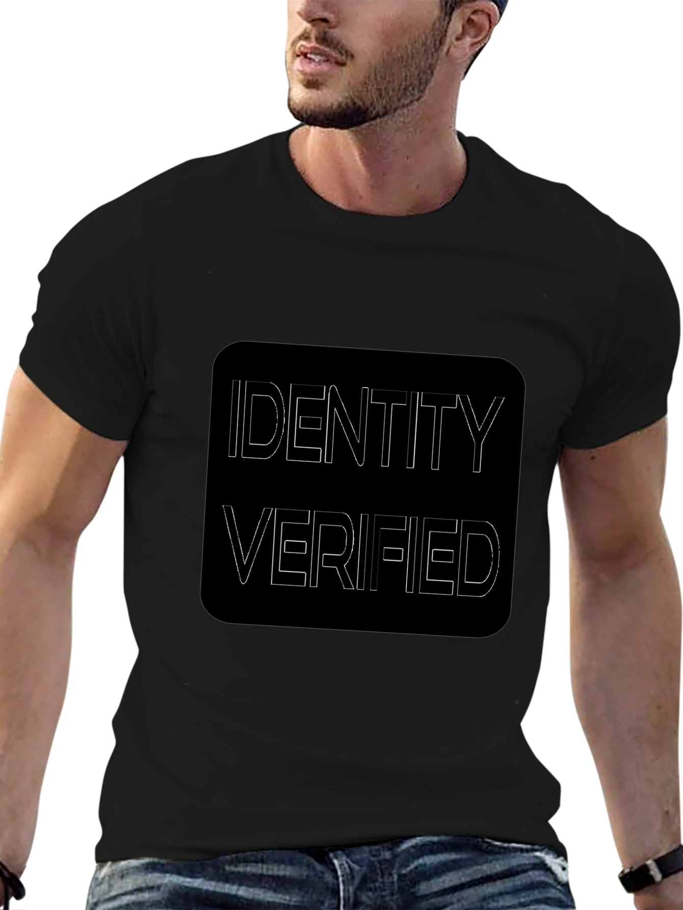 Identity Verified Black Graphic Tee