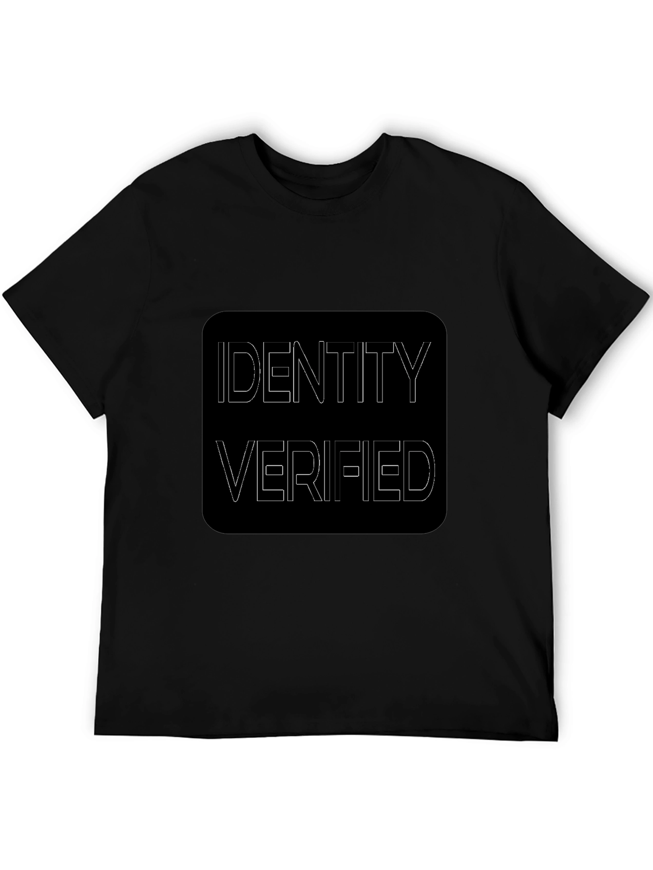 Identity Verified Black Graphic Tee