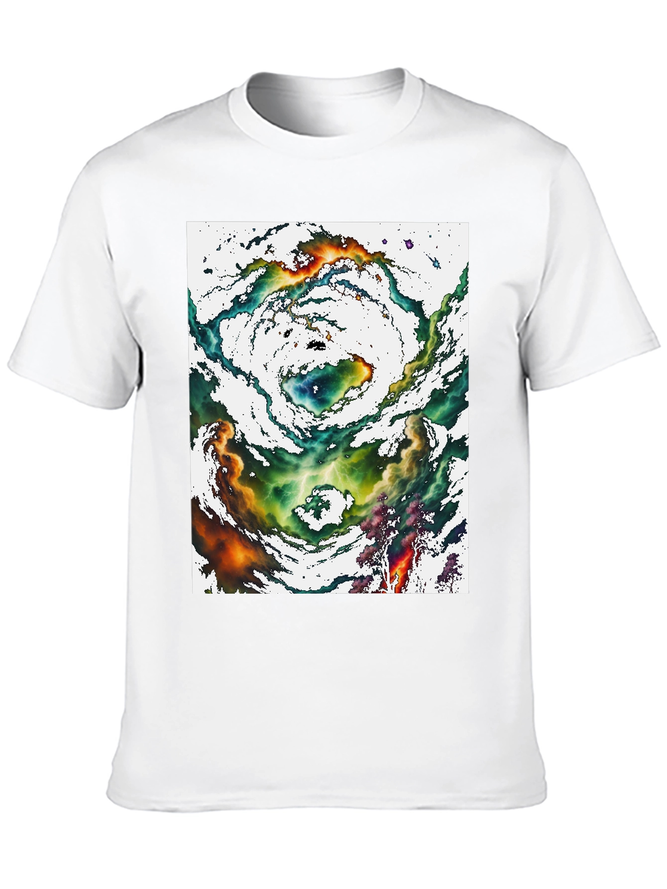 Nebula Graphic Tee - Cosmic Swirl Design