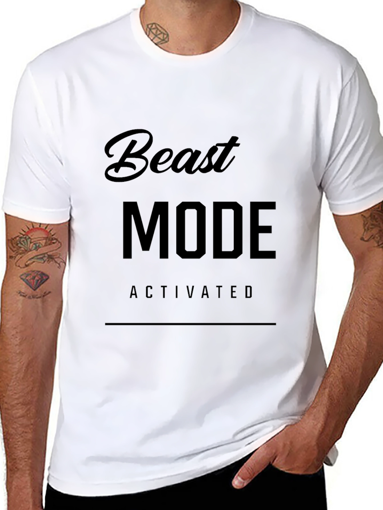 Beast Mode Activated Graphic Tee - Black