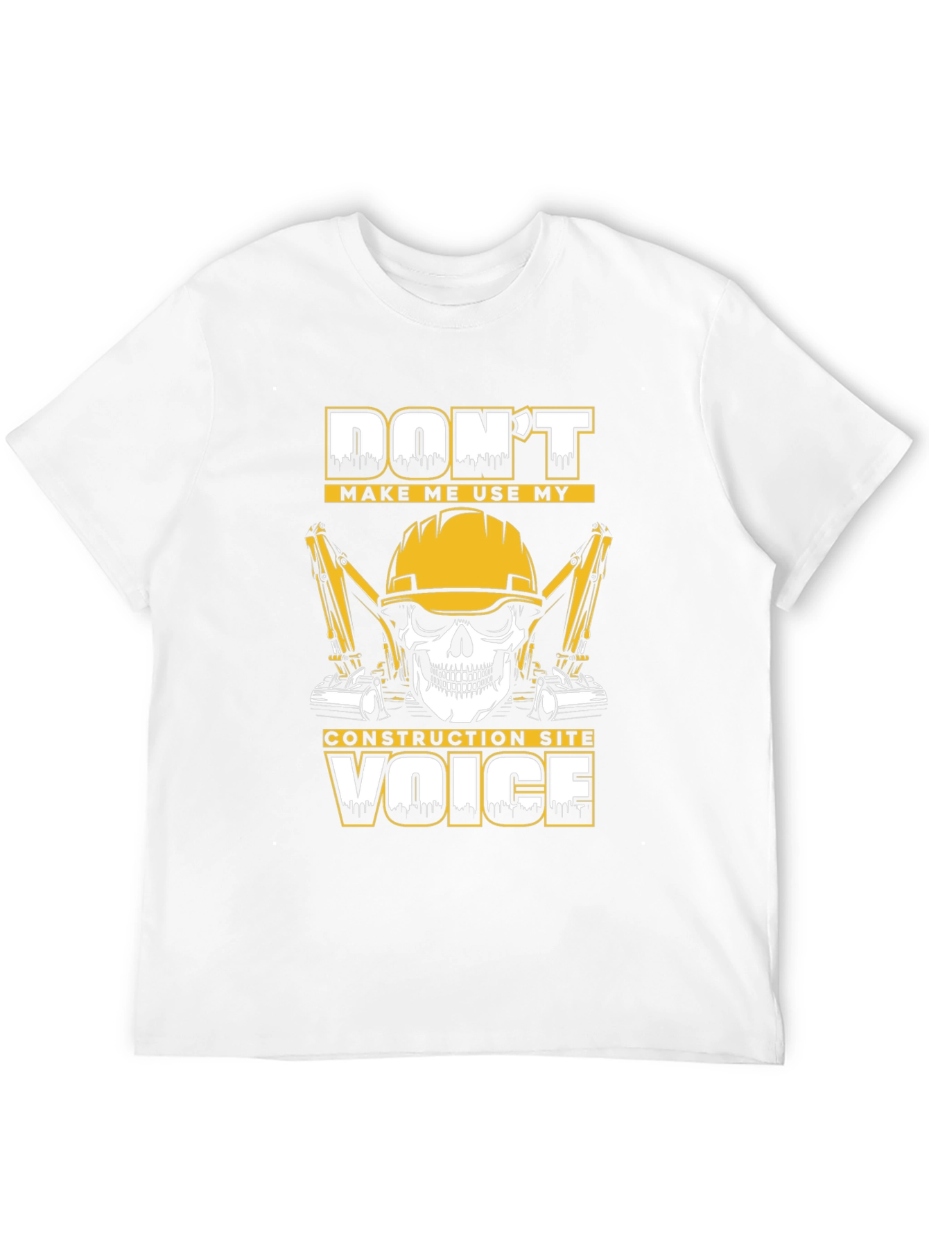 Construction Site Voice T-Shirt - Black Graphic Tee