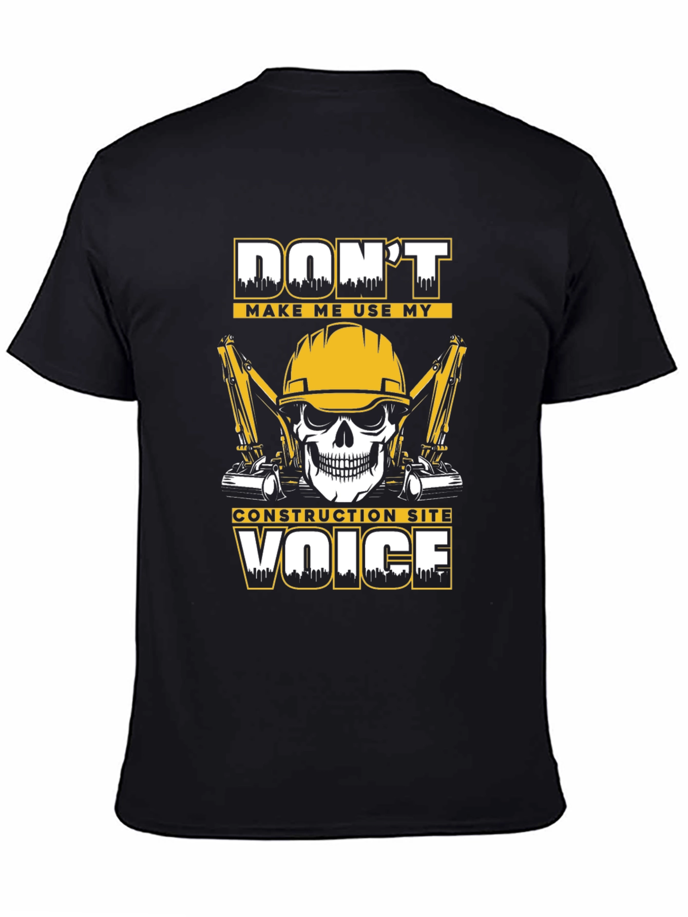 Construction Site Voice T-Shirt - Black Graphic Tee