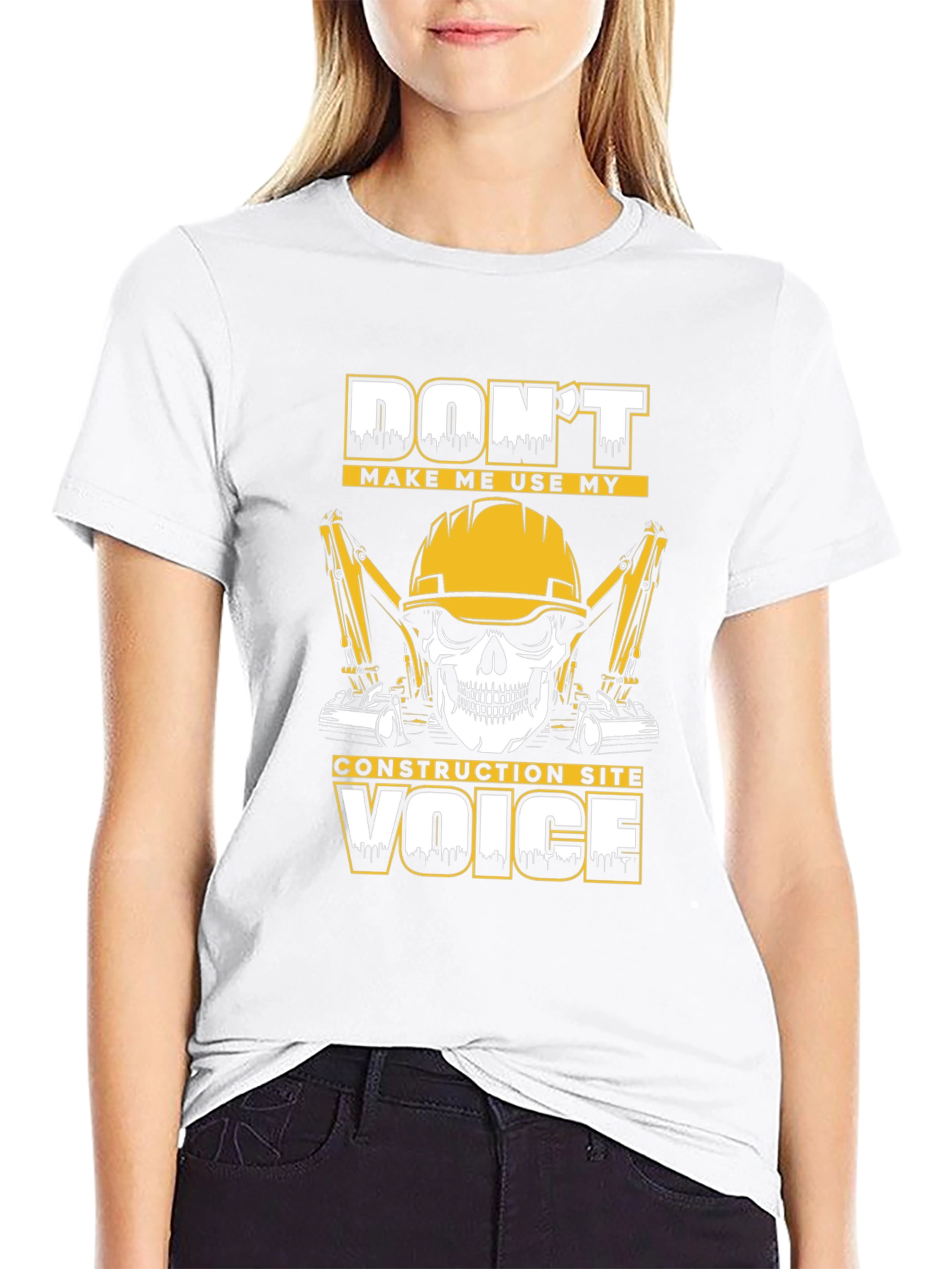 Construction Site Voice T-Shirt - Black Graphic Tee