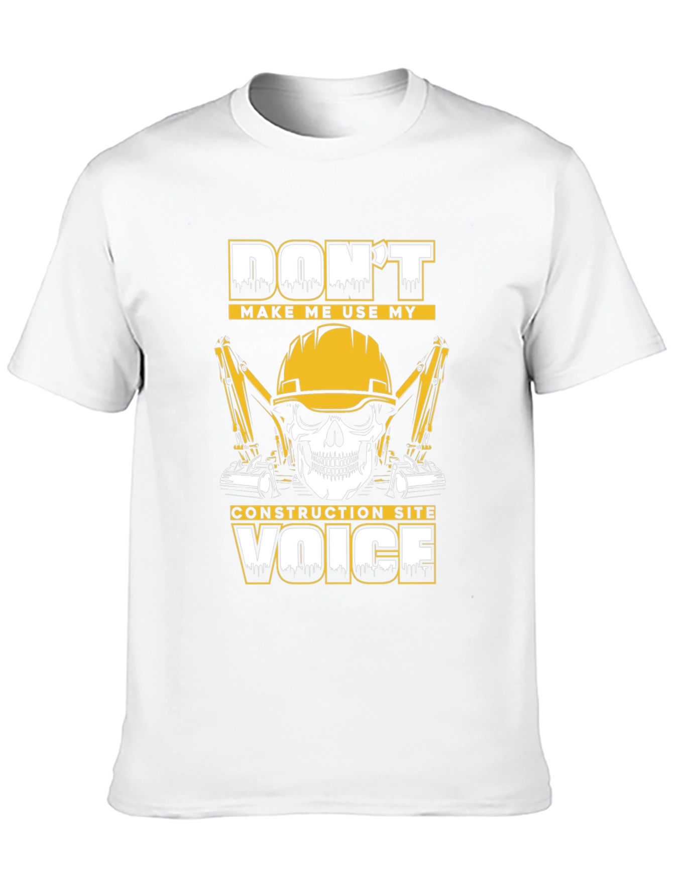 Construction Site Voice T-Shirt - Black Graphic Tee