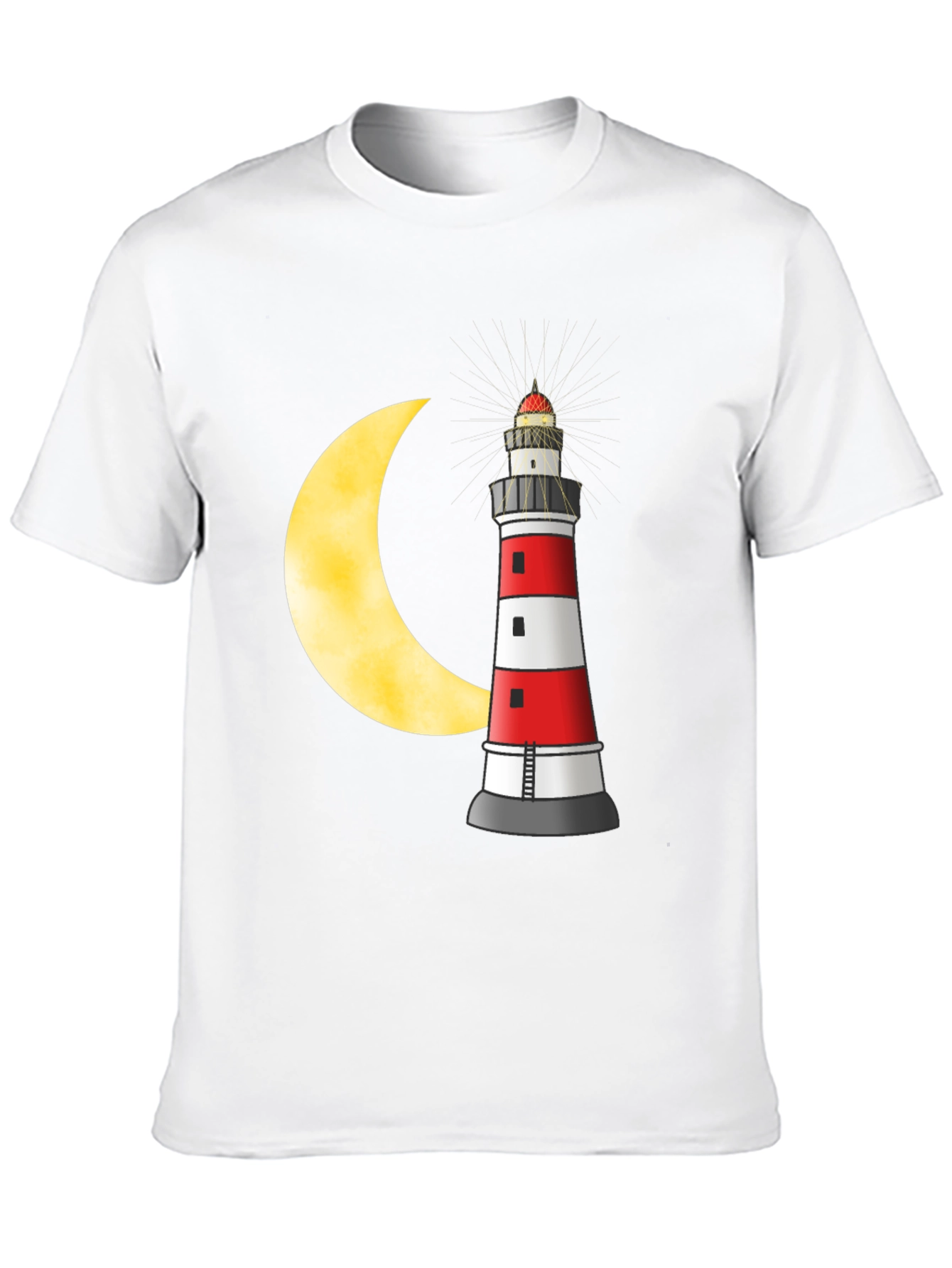 Lighthouse & Moon Graphic T-Shirt