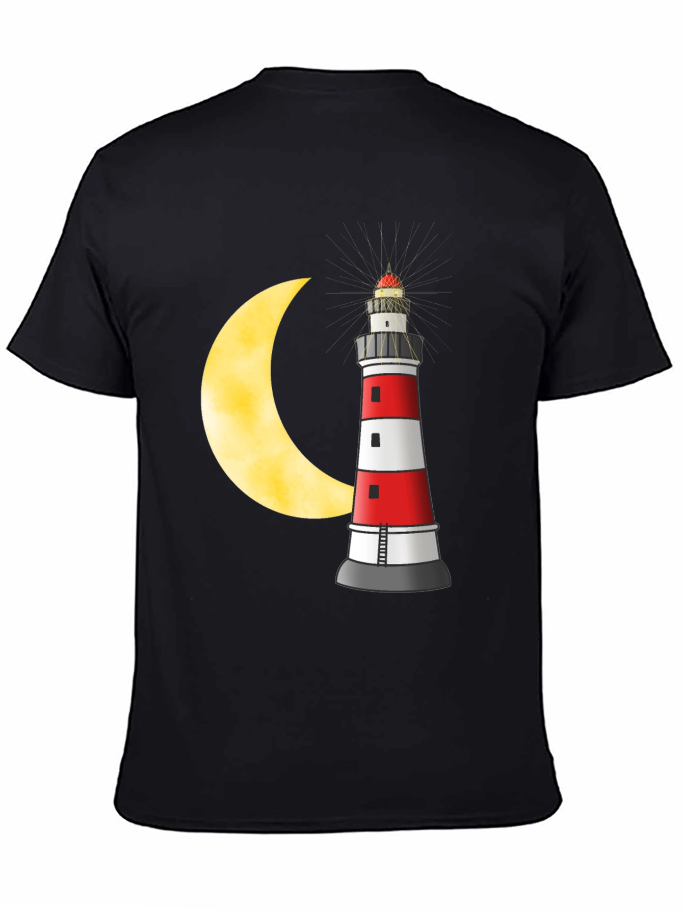 Lighthouse & Moon Graphic T-Shirt