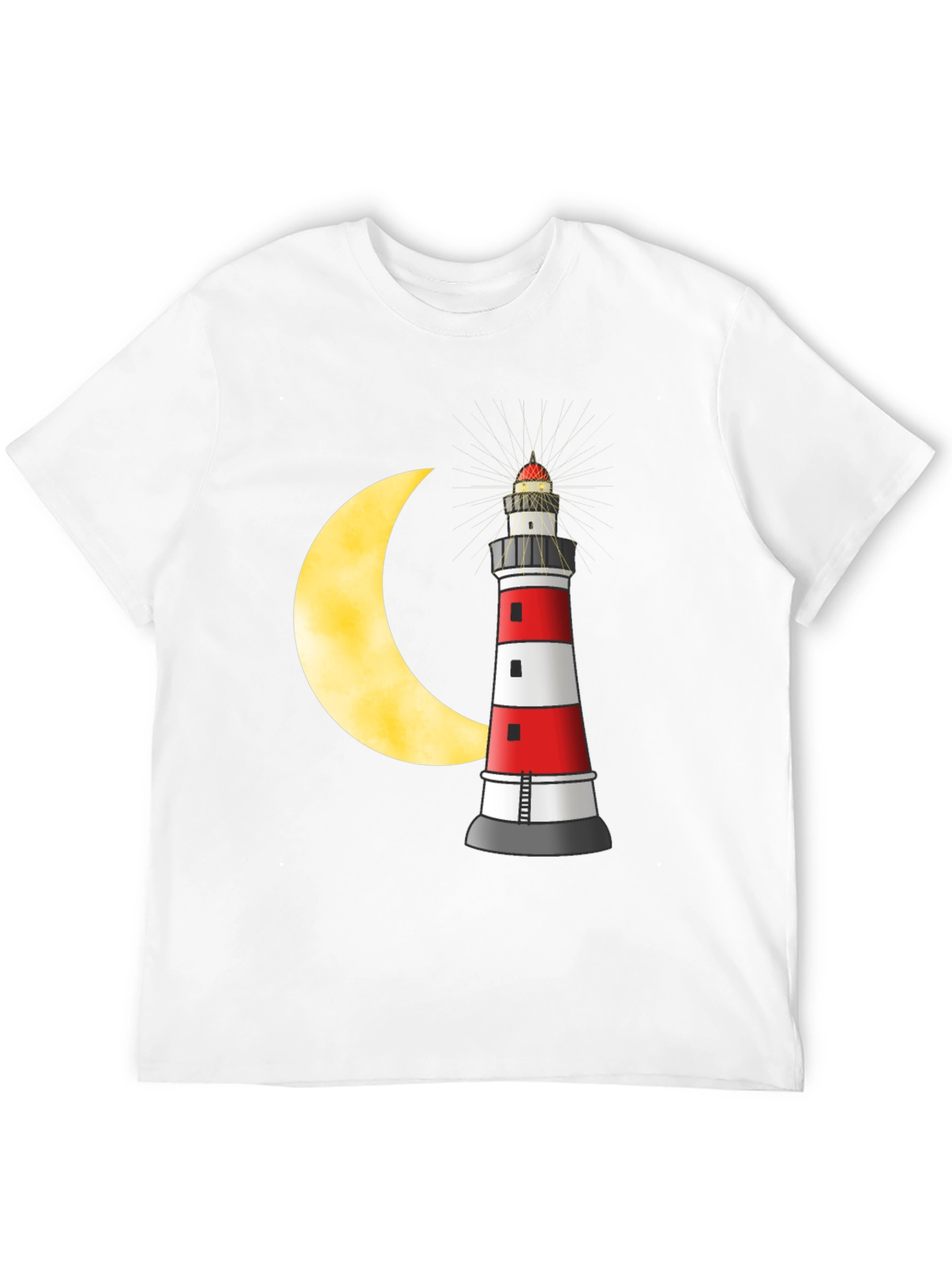 Lighthouse & Moon Graphic T-Shirt