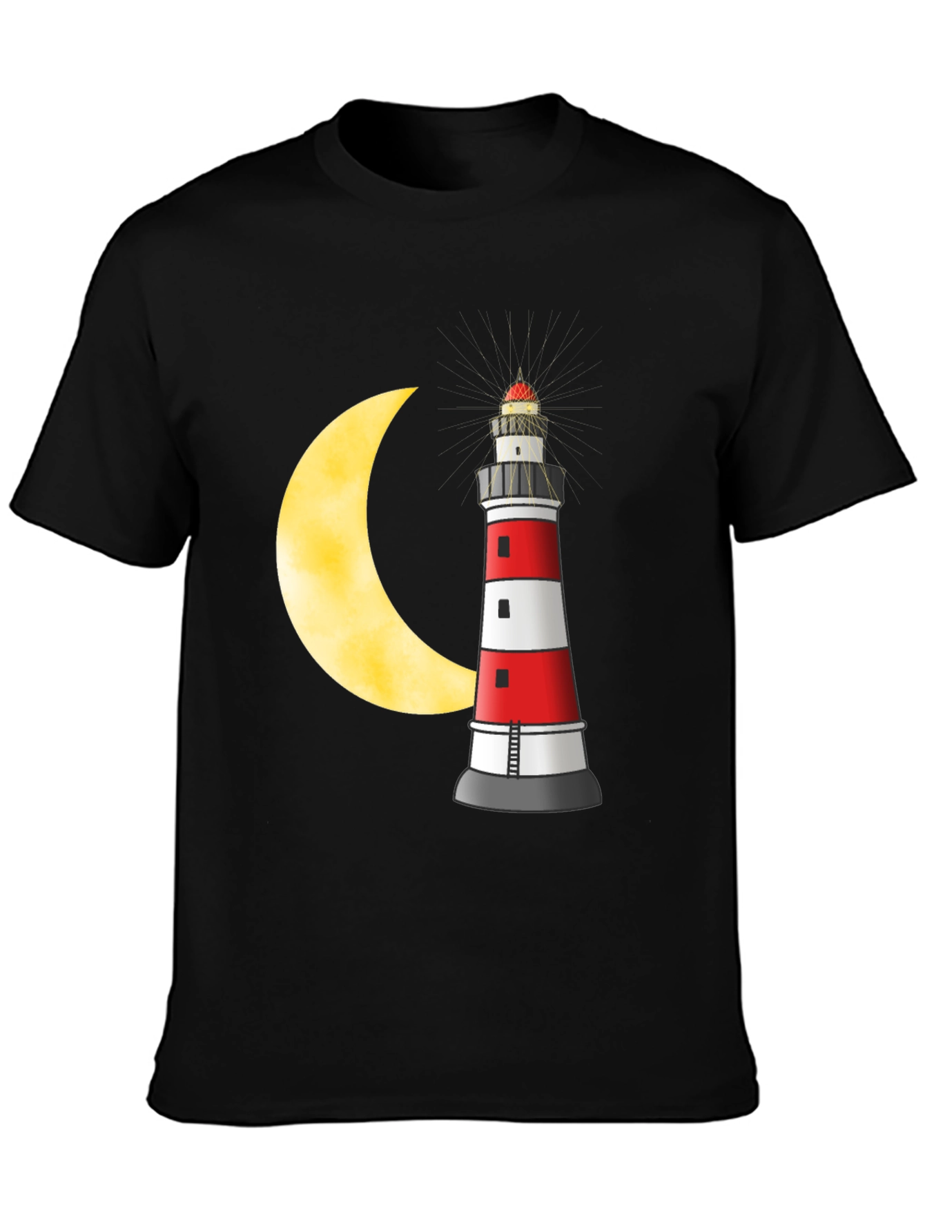 Lighthouse & Moon Graphic T-Shirt