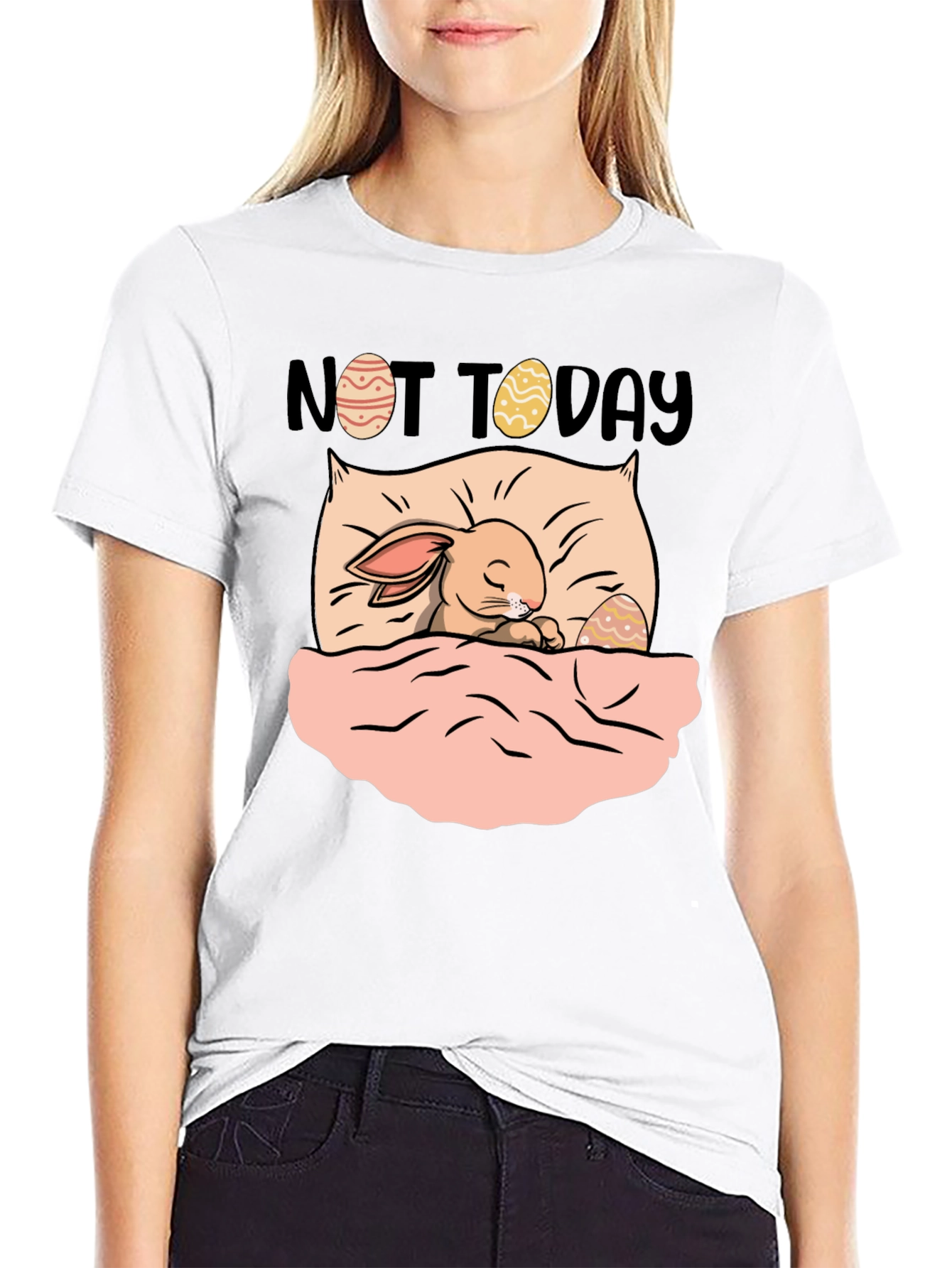 Not Today Easter Bunny Graphic T-Shirt