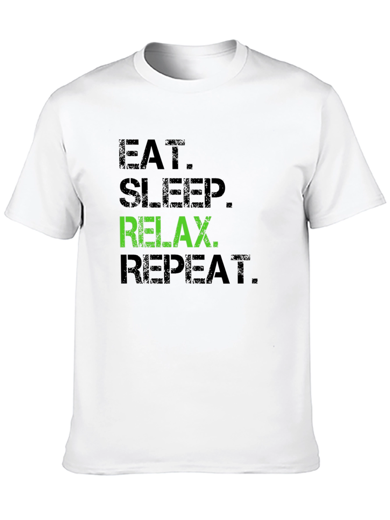 Eat Sleep Relax Repeat Black Graphic Tee