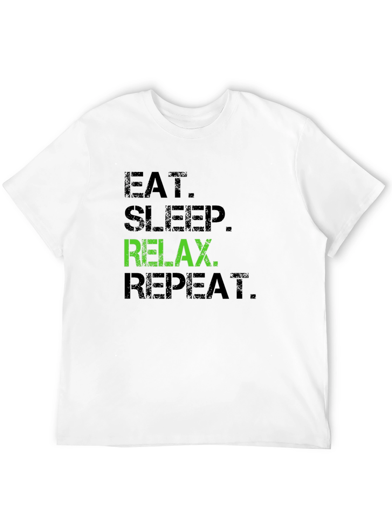 Eat Sleep Relax Repeat Black Graphic Tee
