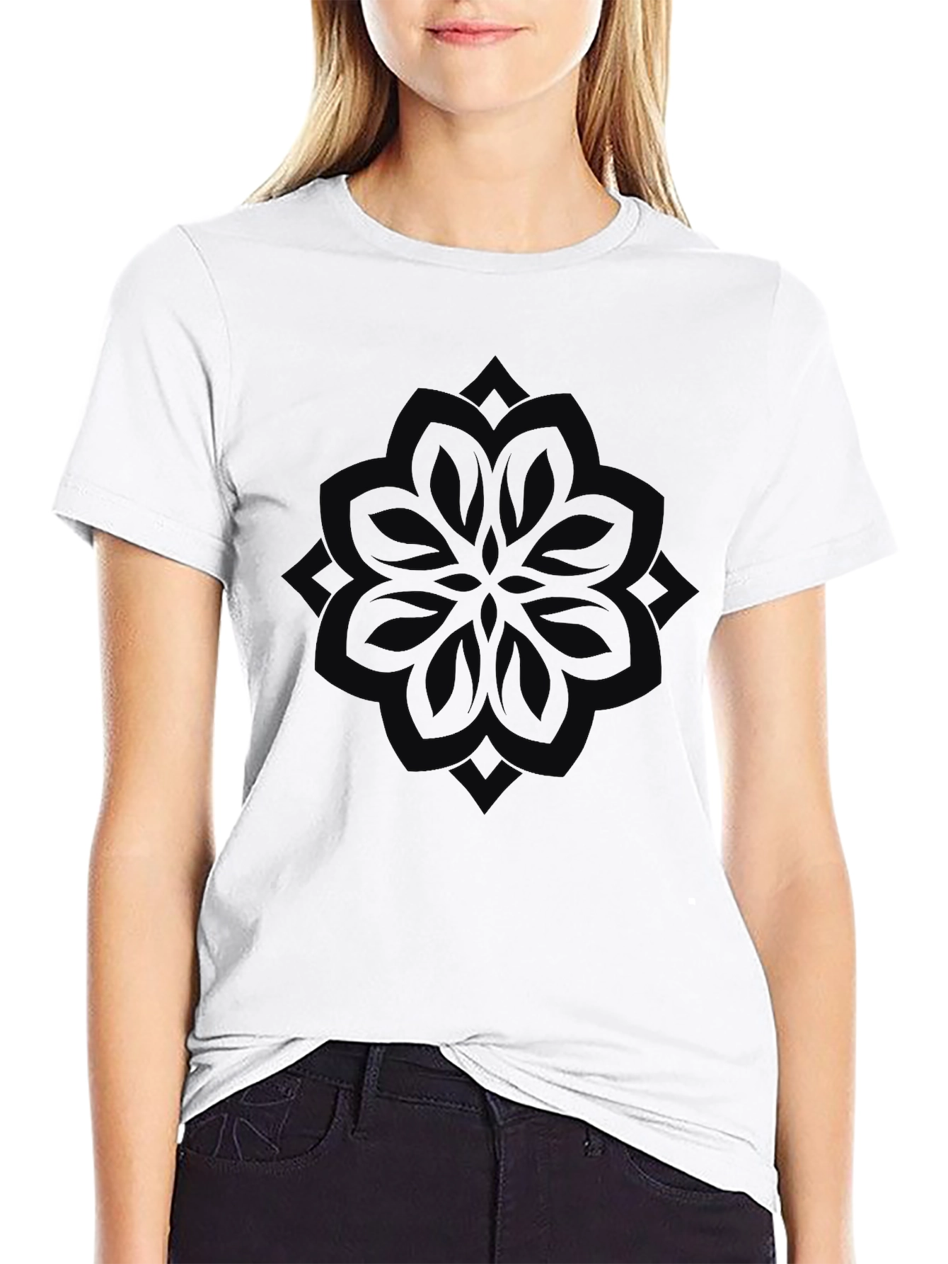 Black Mandala Graphic Tee - Stylish and Comfortable