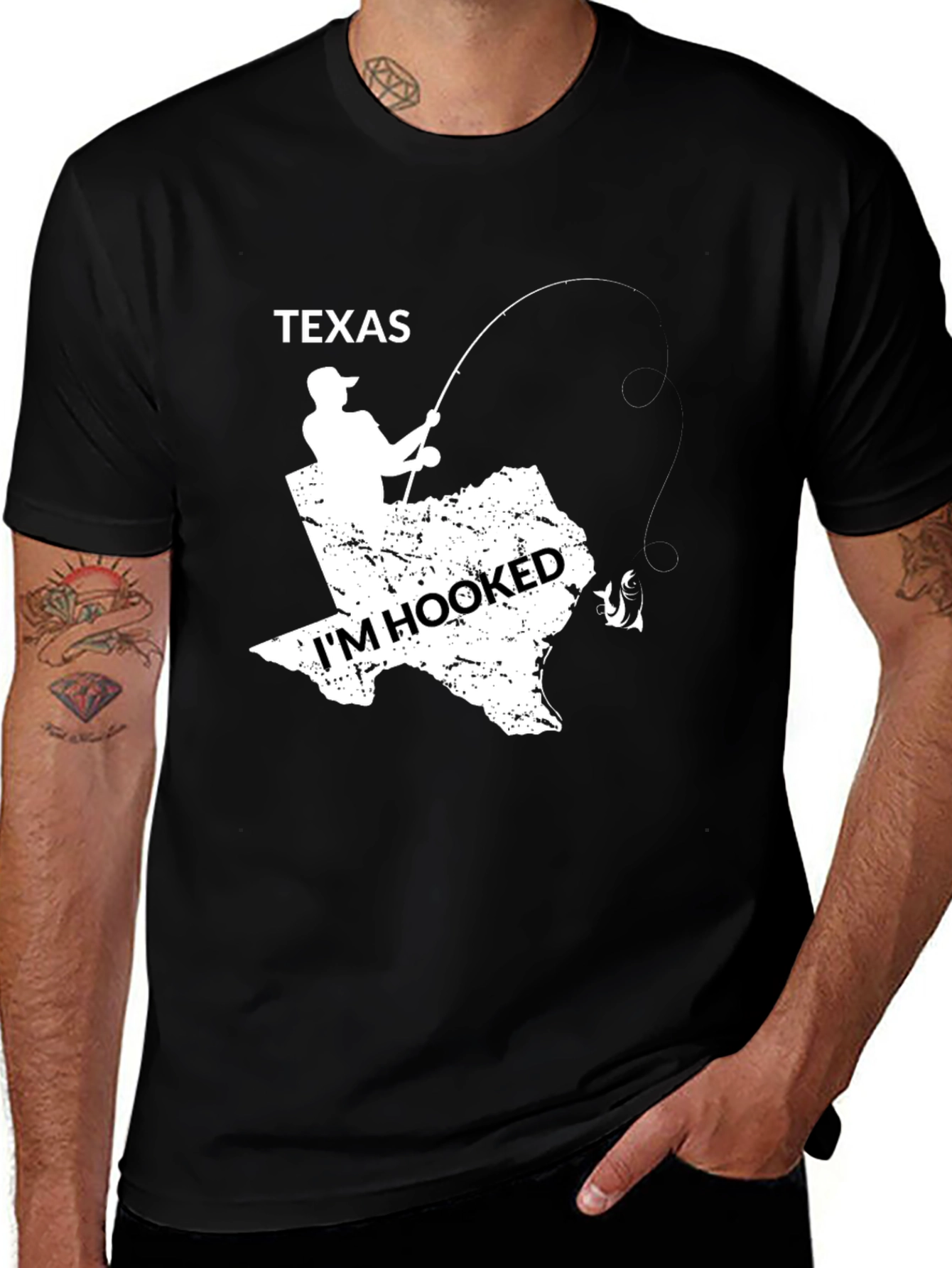 Texas Hooked Fishing T-Shirt