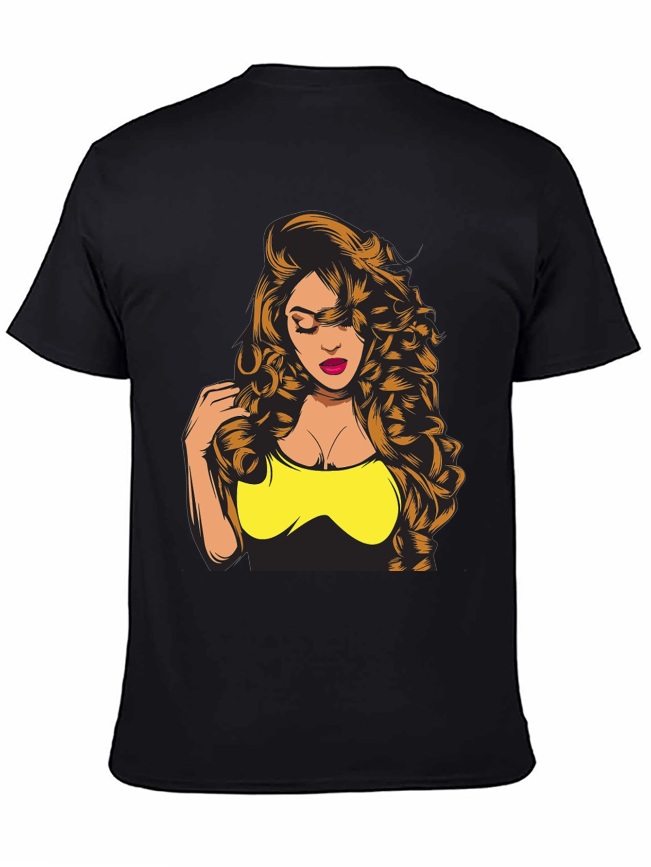 Woman Graphic Print Black T-Shirt