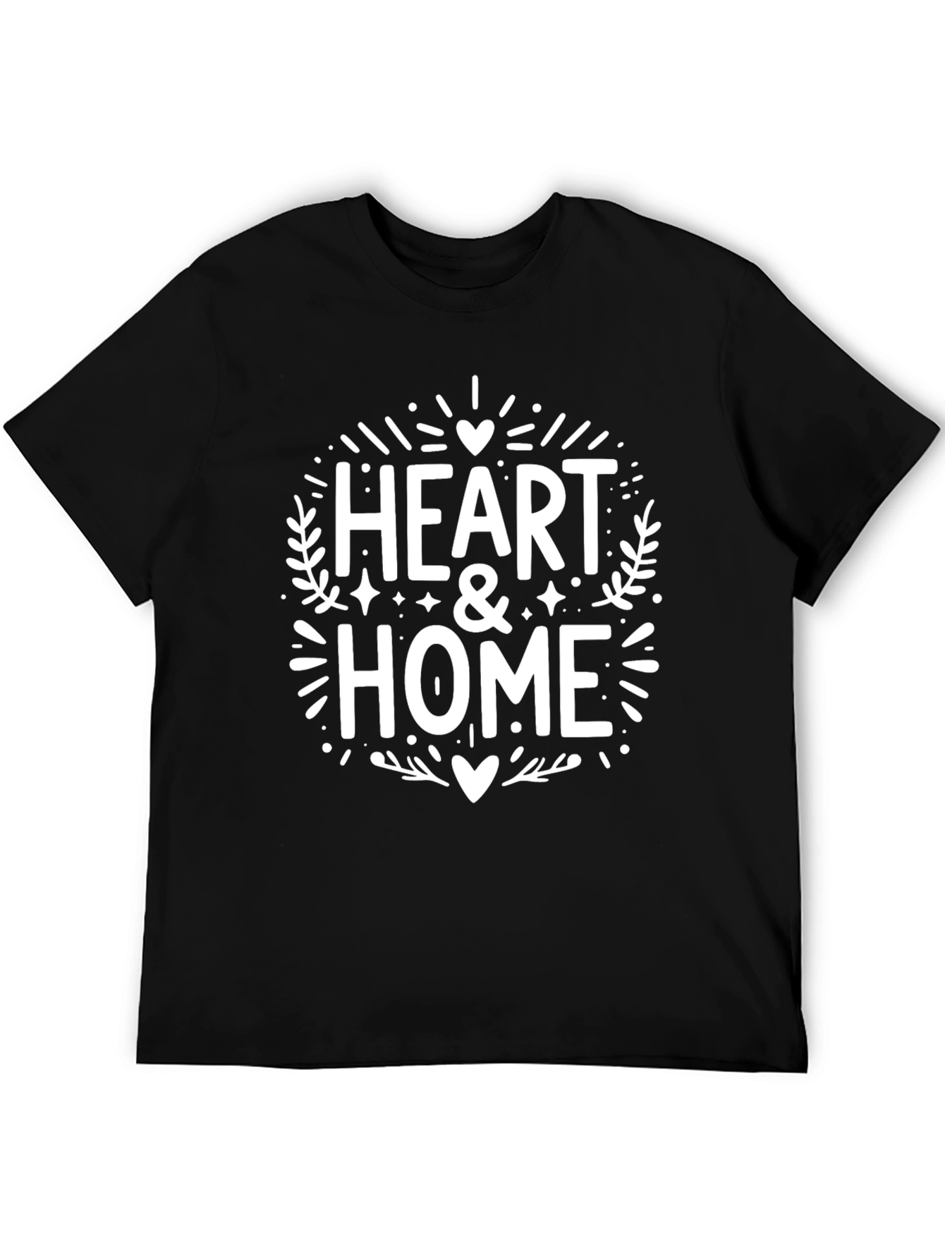 Heart & Home Graphic Black T-Shirt