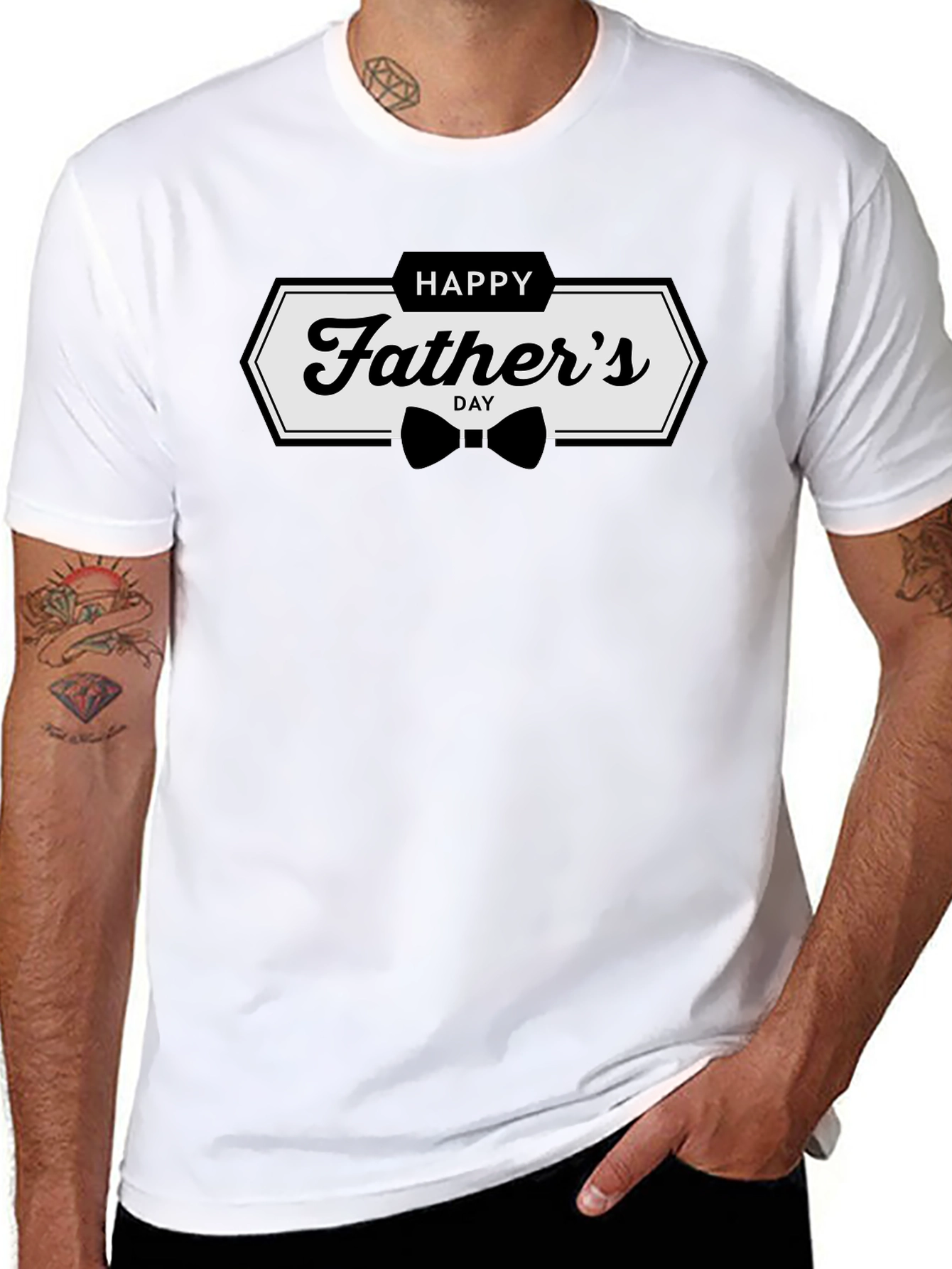 Happy Fathers Day T-Shirt - Black