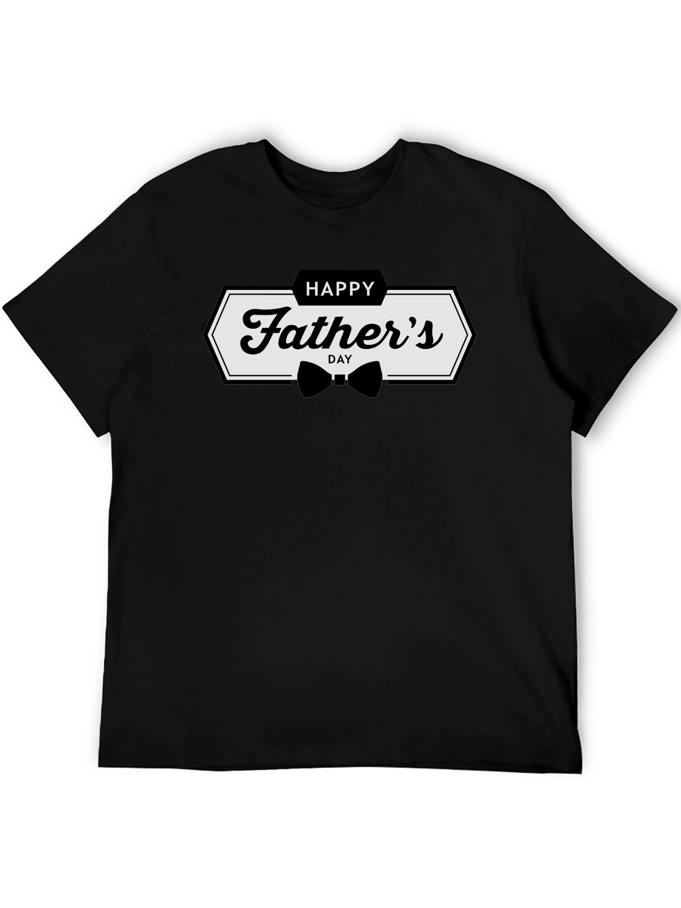 Happy Fathers Day T-Shirt - Black