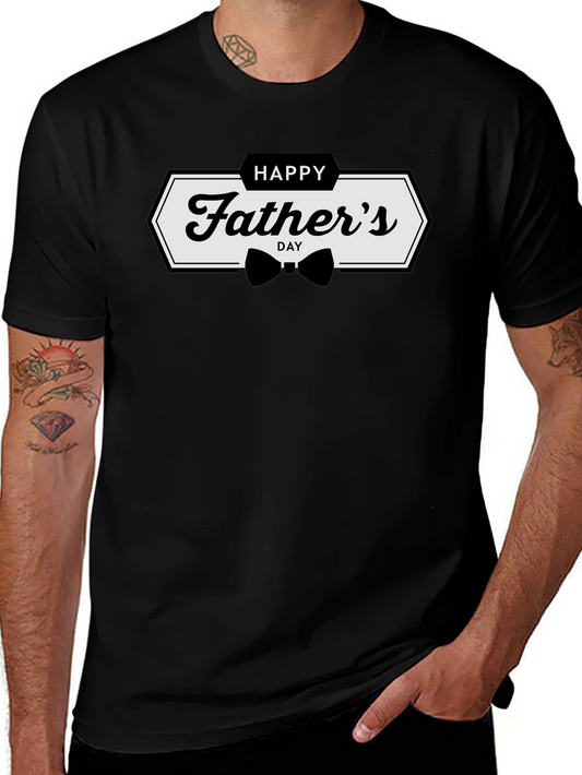 Happy Fathers Day T-Shirt - Black