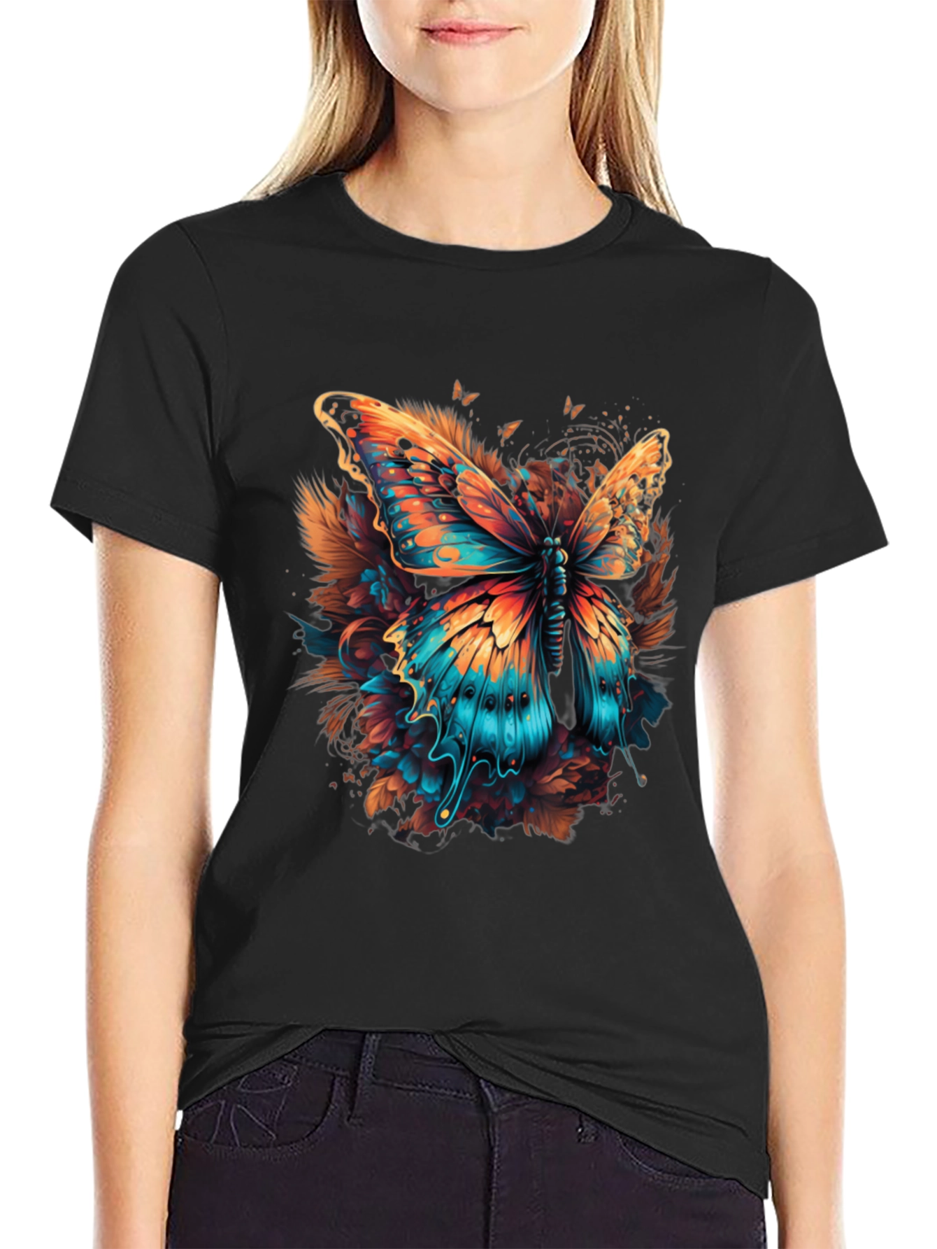 Butterfly Graphic Print T-Shirt