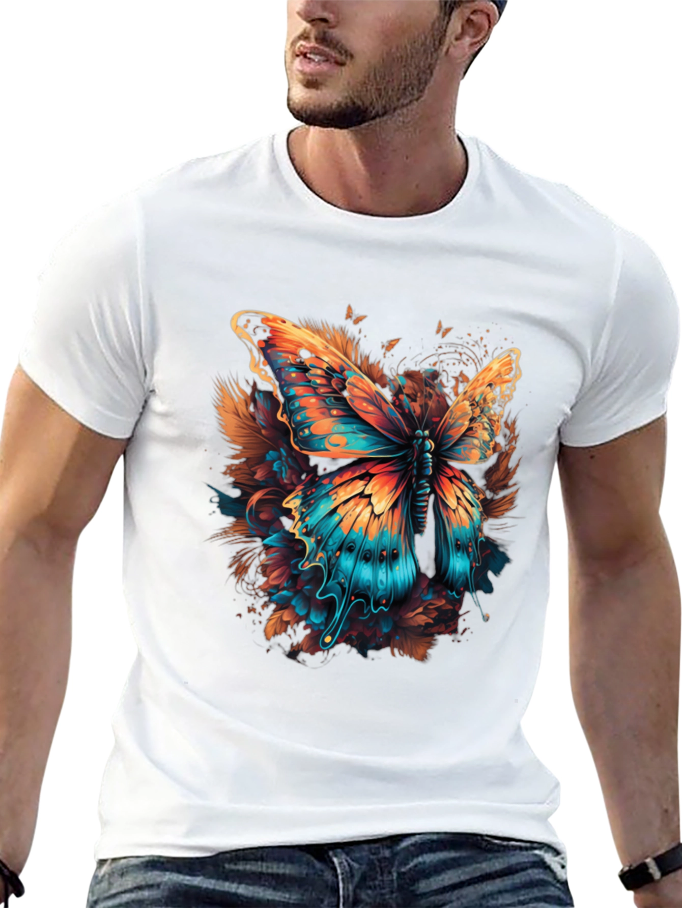 Butterfly Graphic Print T-Shirt