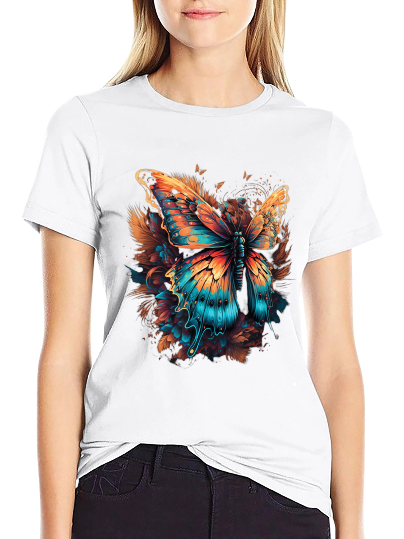 Butterfly Graphic Print T-Shirt