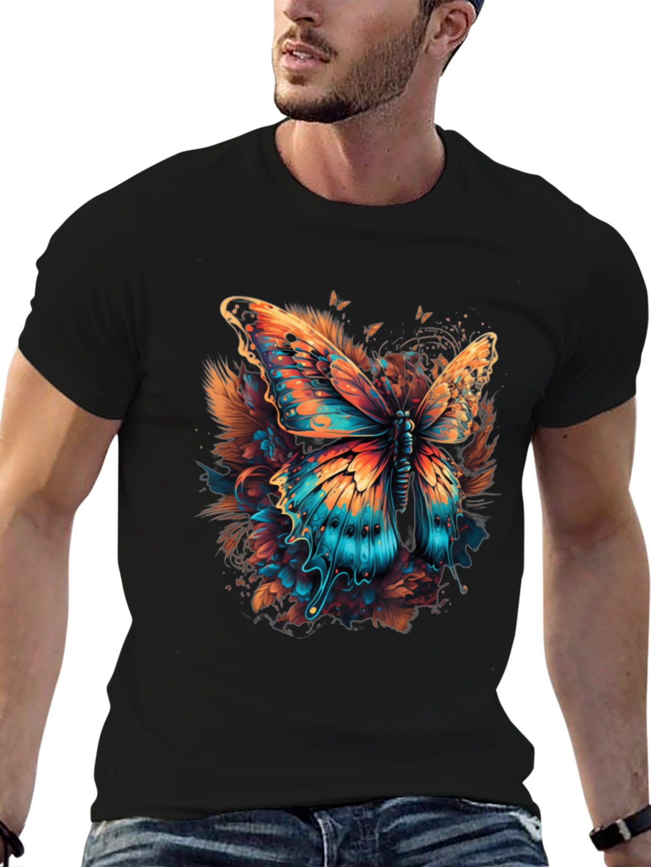 Butterfly Graphic Print T-Shirt