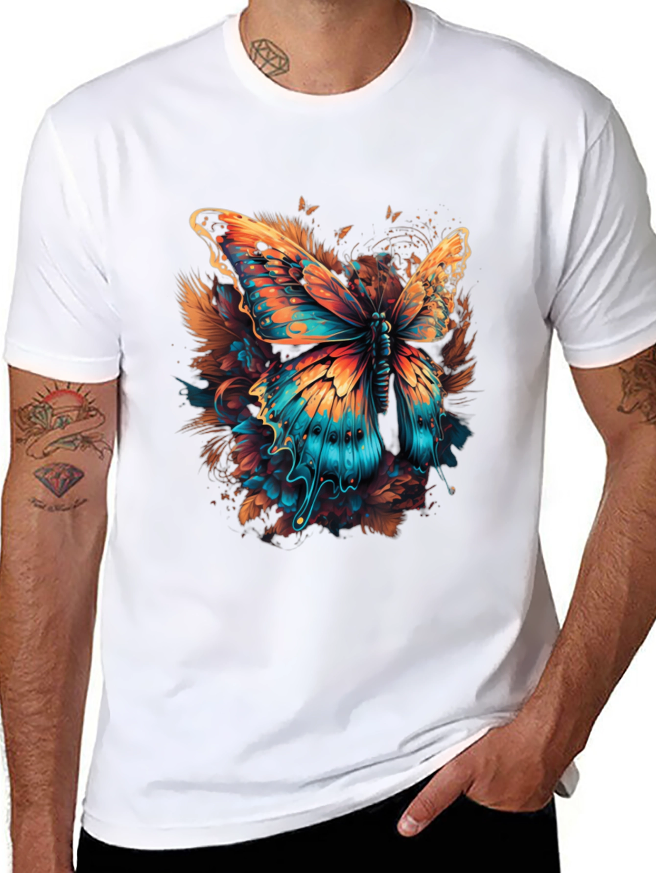 Butterfly Graphic Print T-Shirt