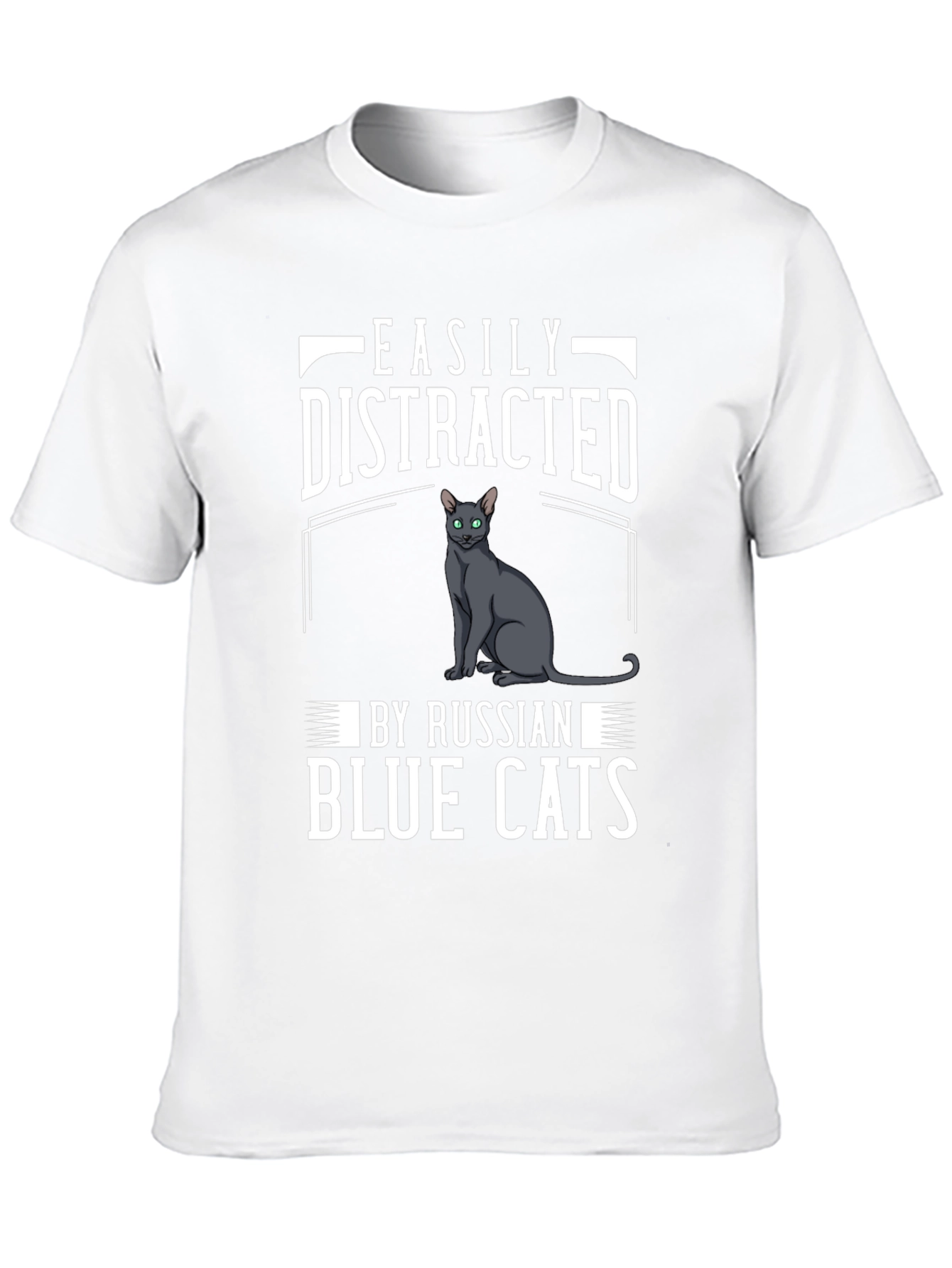 Easily Distracted Russian Blue Cats T-Shirt