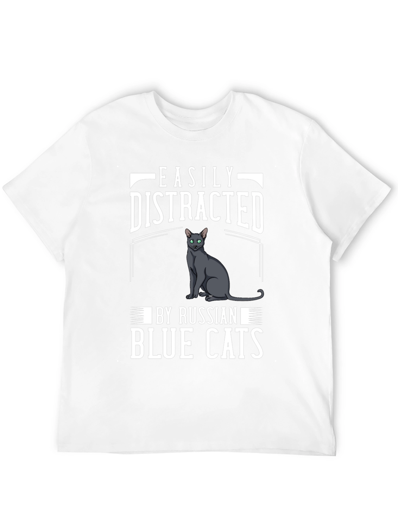 Easily Distracted Russian Blue Cats T-Shirt