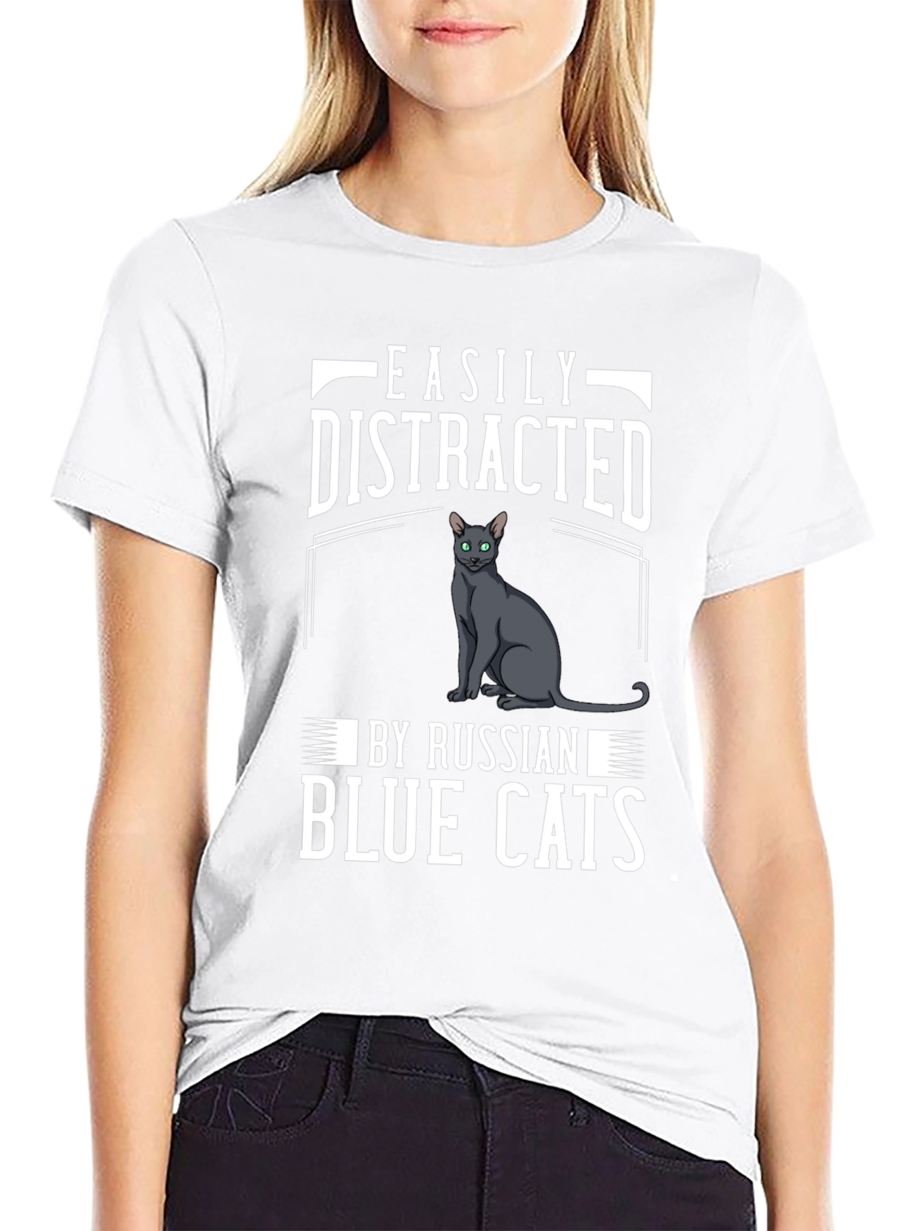 Easily Distracted Russian Blue Cats T-Shirt