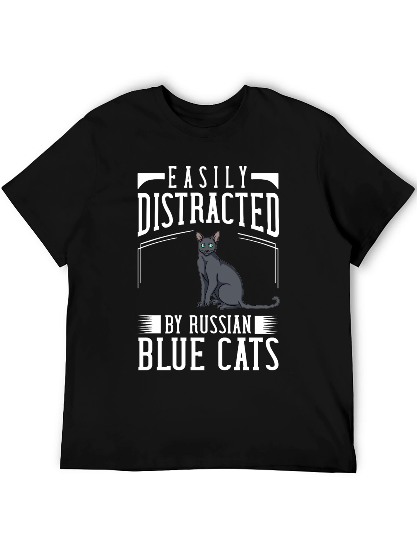 Easily Distracted Russian Blue Cats T-Shirt
