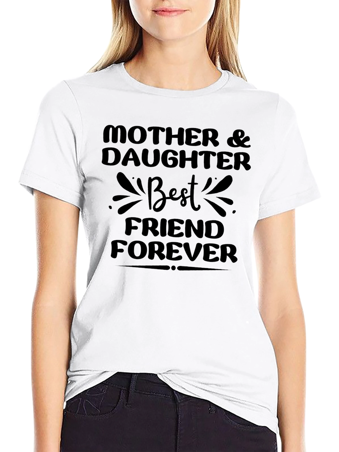 Mother & Daughter Best Friend Forever Black T-Shirt
